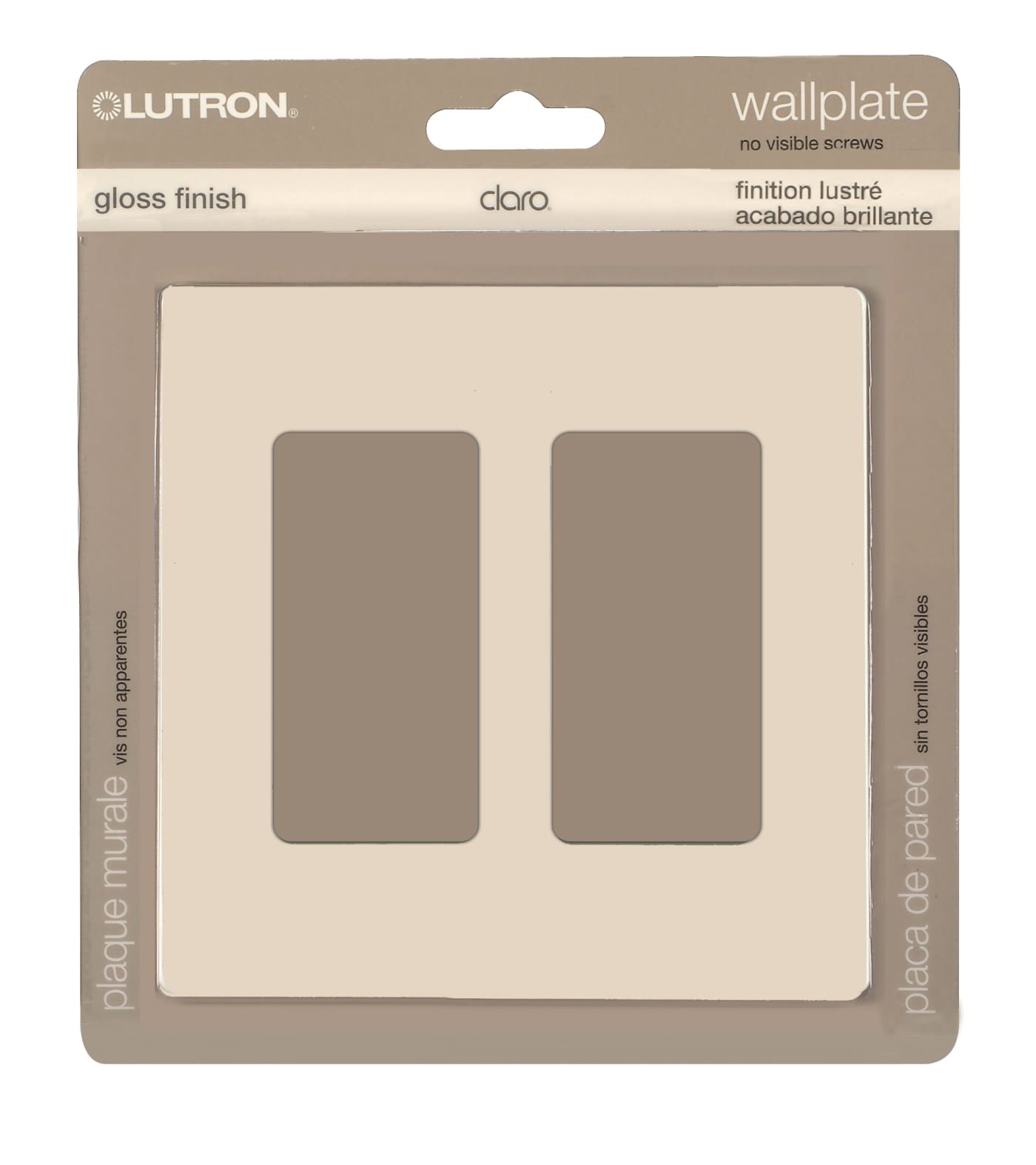 CLARO 2 GANG WALLPLATE AL - 96-223