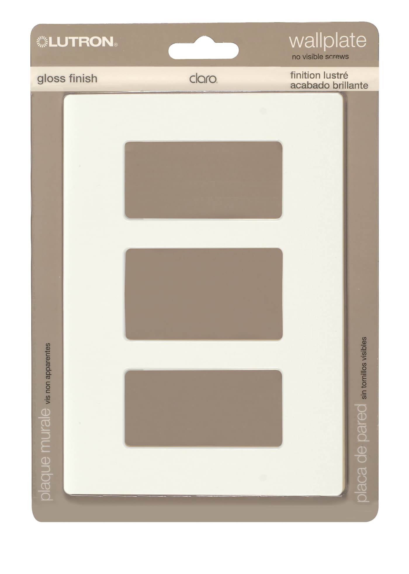 CLARO 3 GANG WALLPLATE WH - 96-321