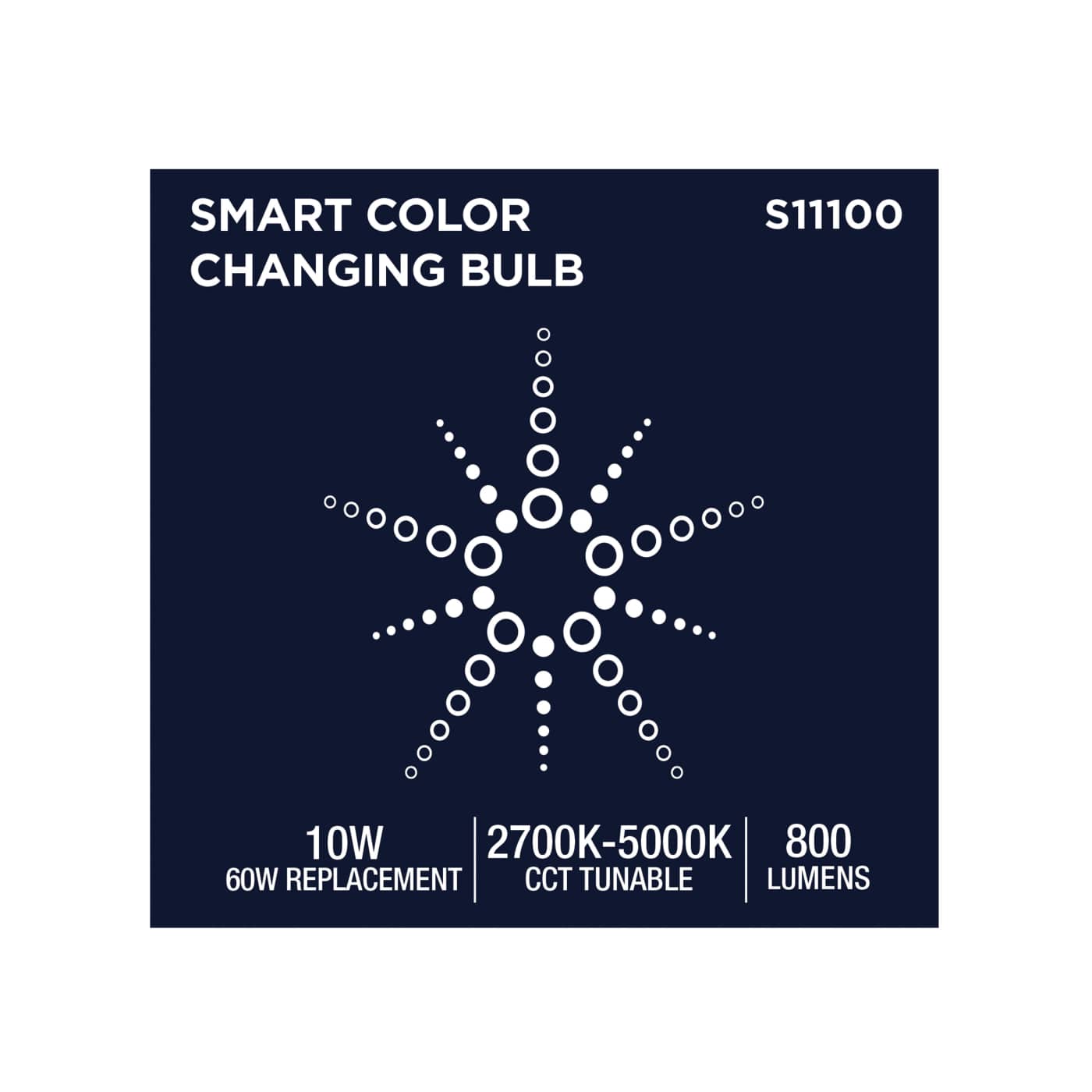 A19/10W/LED/RGBTW/SF - S11100