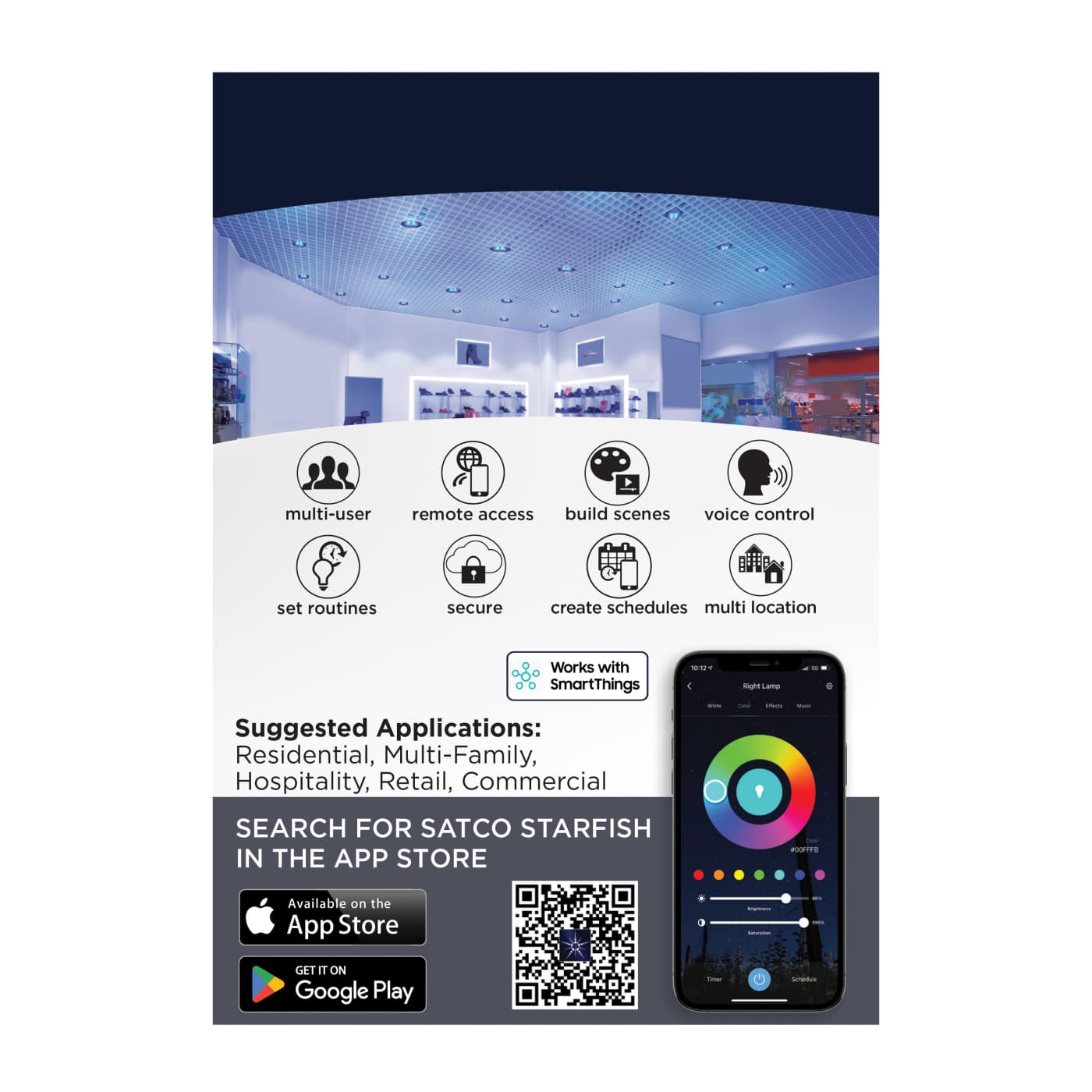 BR30/9.5W/LED/RGBTW/SF - S11104