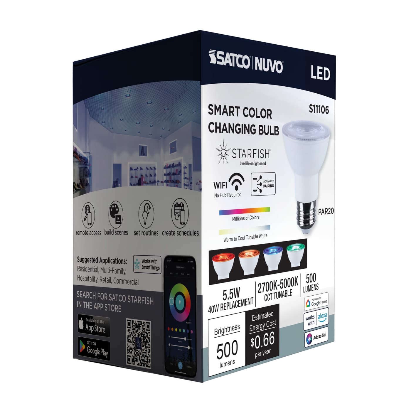 PAR20/5.5W/LED/RGBTW/SF - S11106