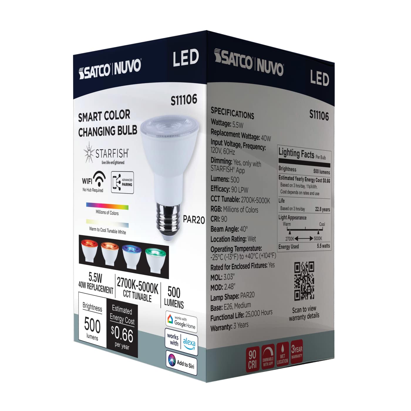 PAR20/5.5W/LED/RGBTW/SF - S11106