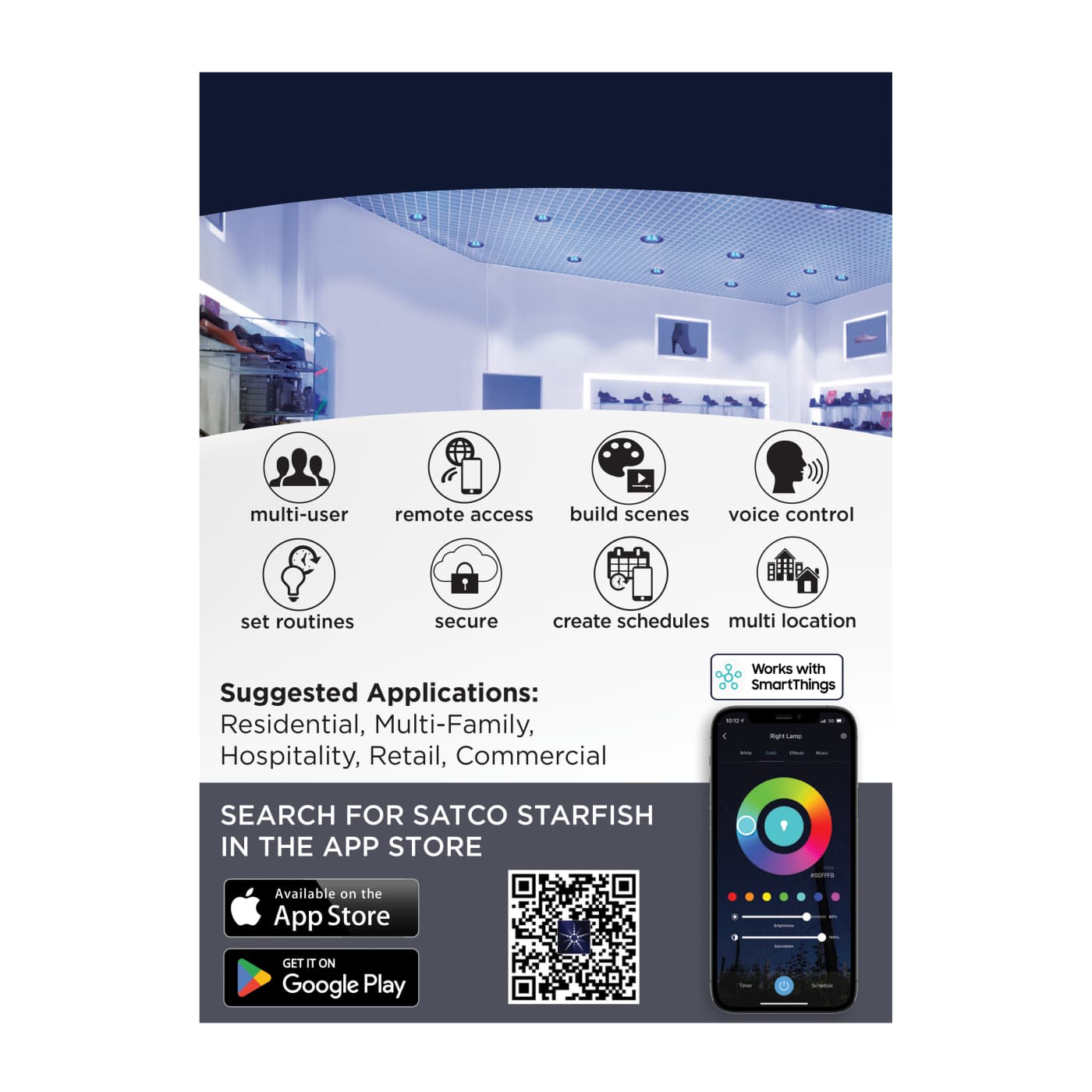 PAR30/12.5W/LED/RGBTW/SF - S11107