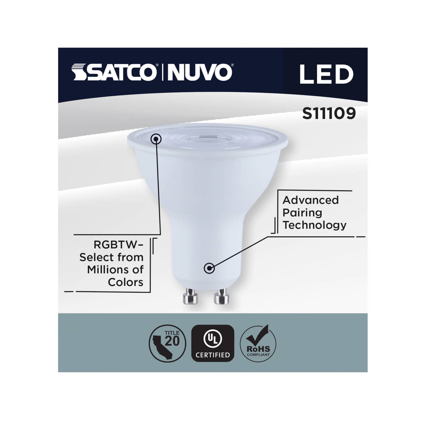 MR16/5.5W/LED/RGBTW/GU10/SF - S11109