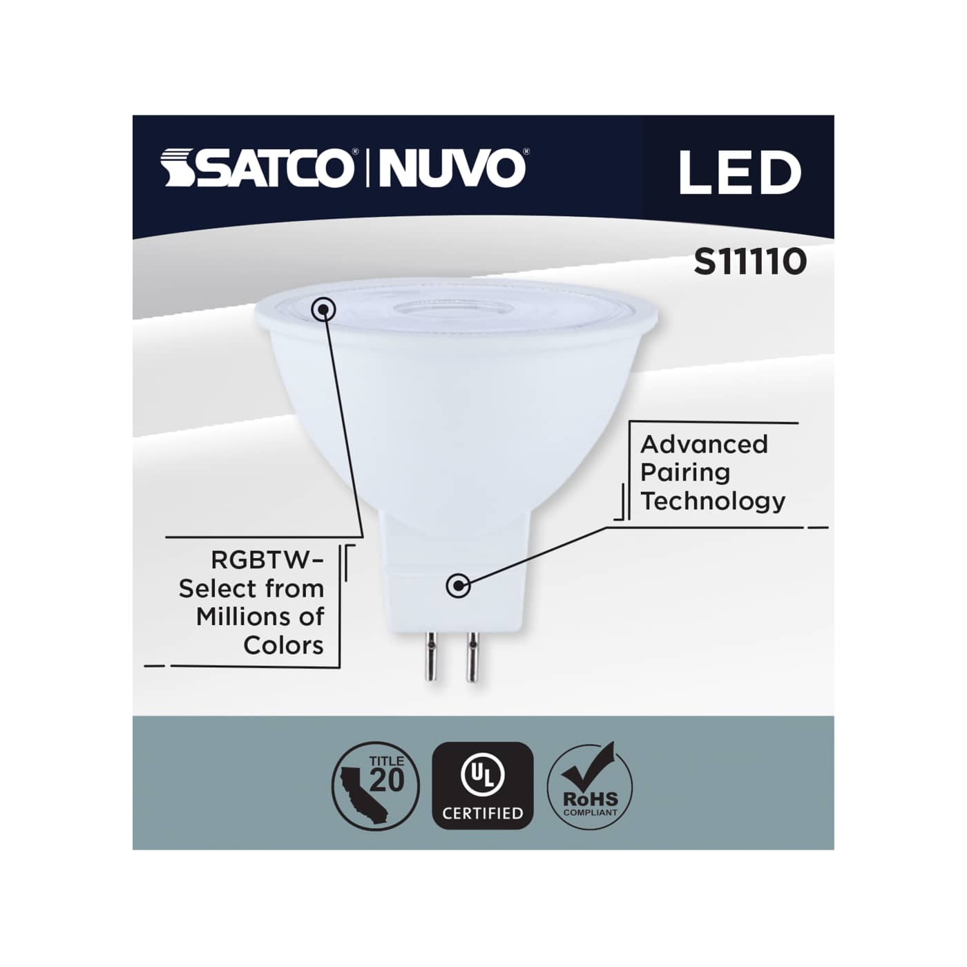 MR16/5.5W/LED/RGBTW/GU5.3/SF - S11110