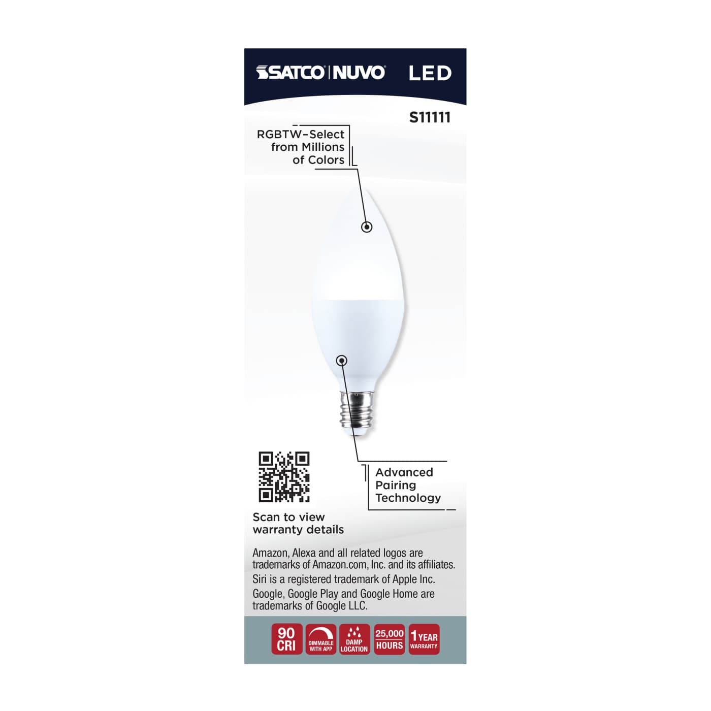 B11/5.5W/LED/RGBTW/SF/E12 - S11111