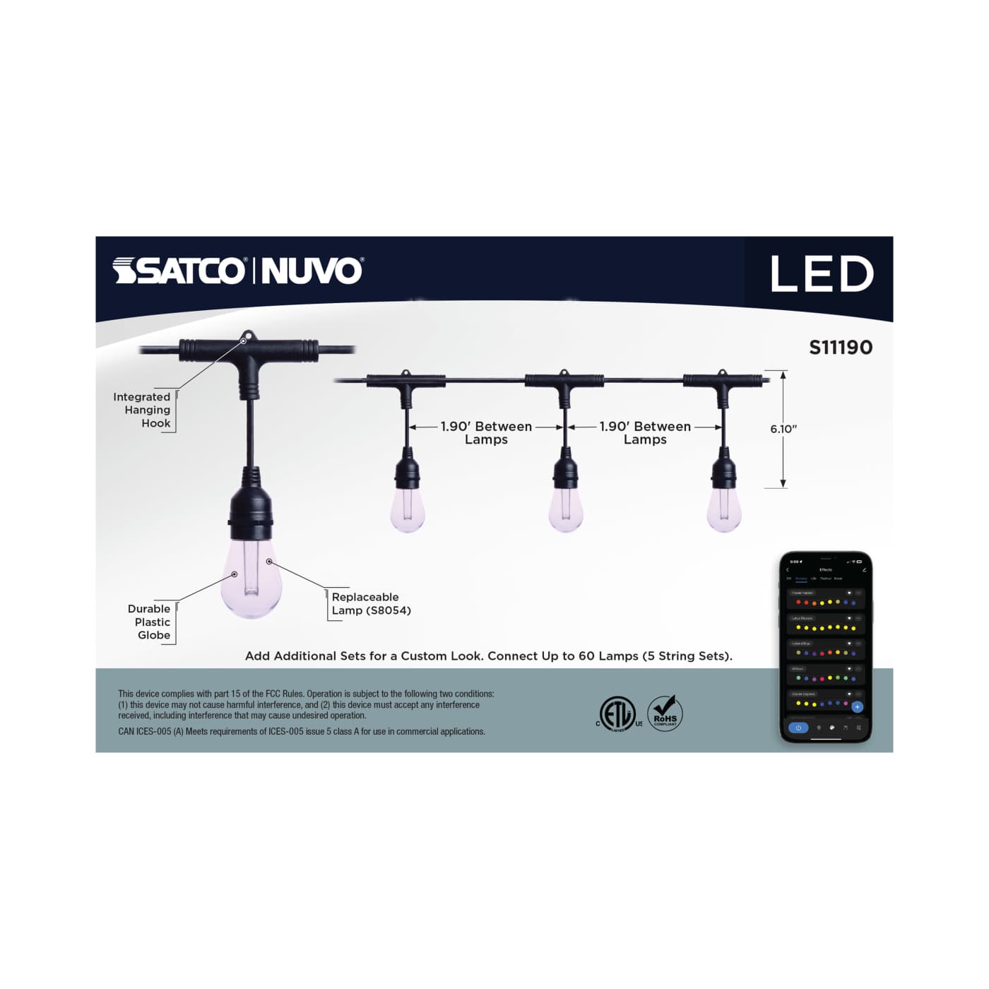 24FT/LED/SL/S14/SF/RGBTW/120V - S11190