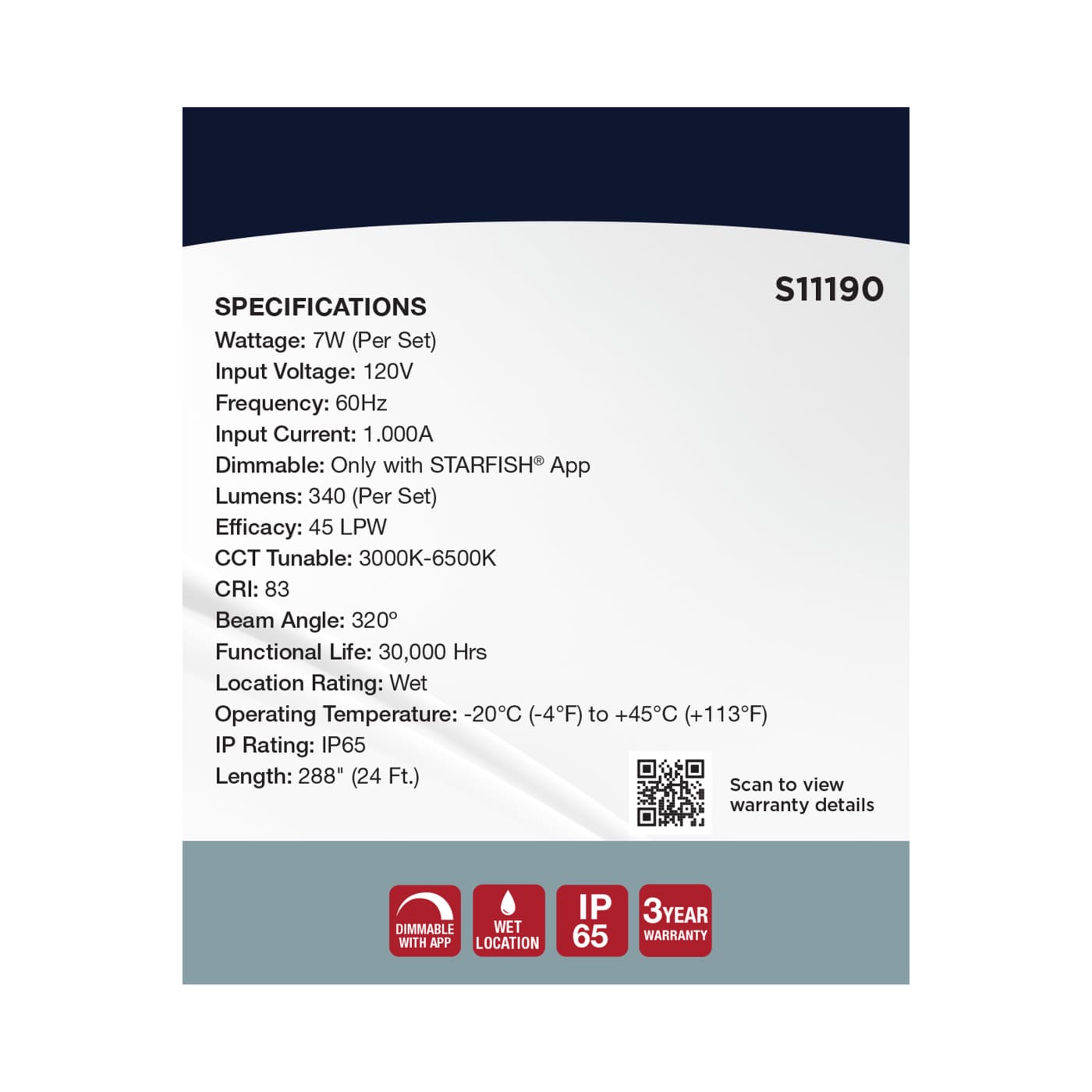 24FT/LED/SL/S14/SF/RGBTW/120V - S11190