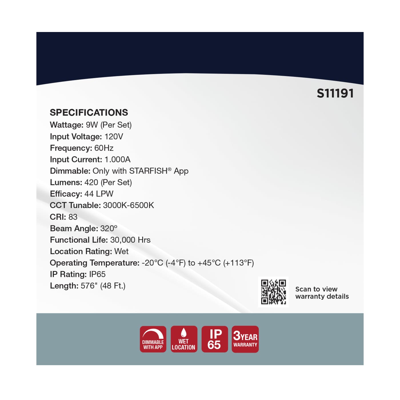 48FT/LED/SL/S14/SF/RGBTW/120V - S11191