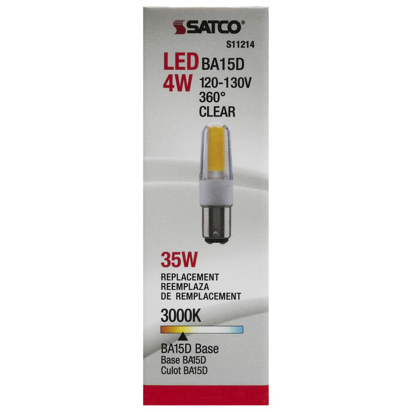 LED/4W/BA15D/CL/3K/120-130V - S11214