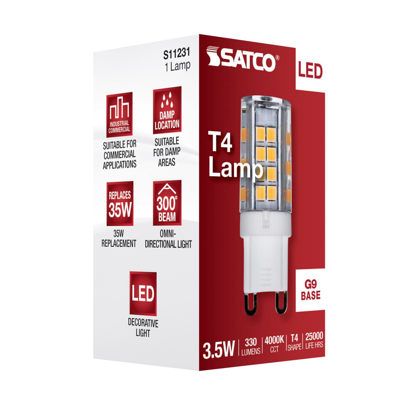 3.5W/LED/G9/840/CL/120V/ND - S11231