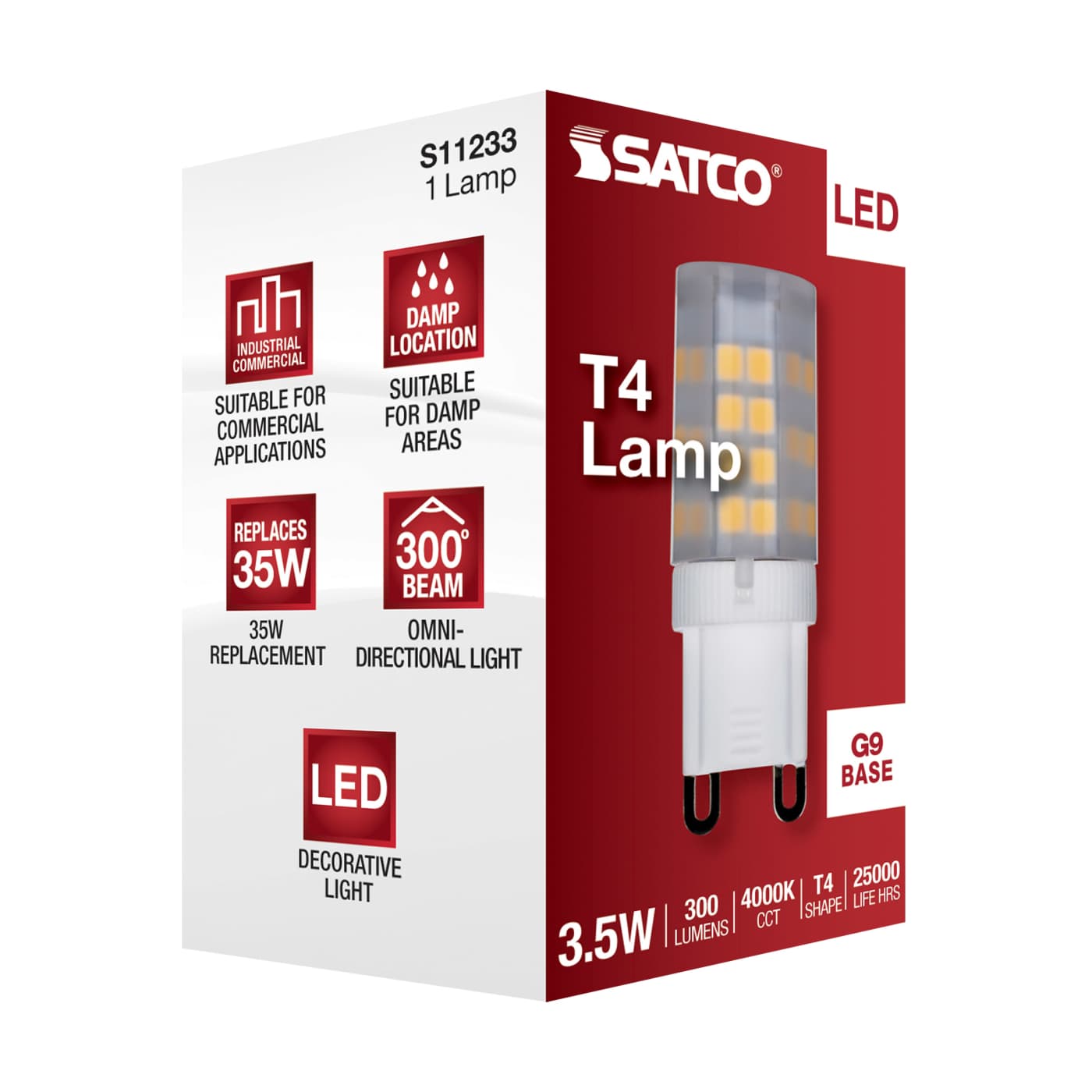 3.5W/LED/G9/840/FR/120V/ND - S11233