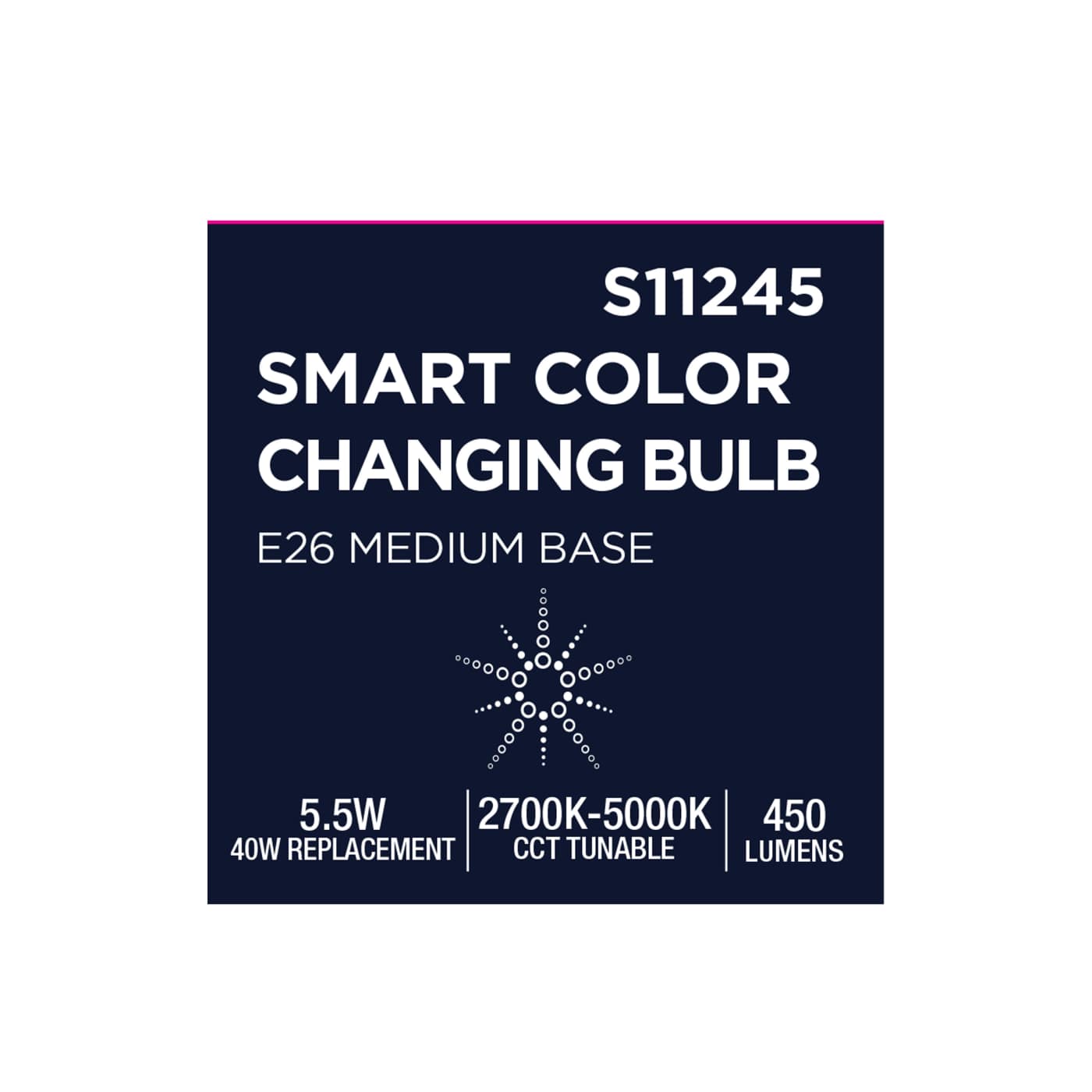 T10/5.5W/LED/RGBTW/SF/CL/E26 - S11245