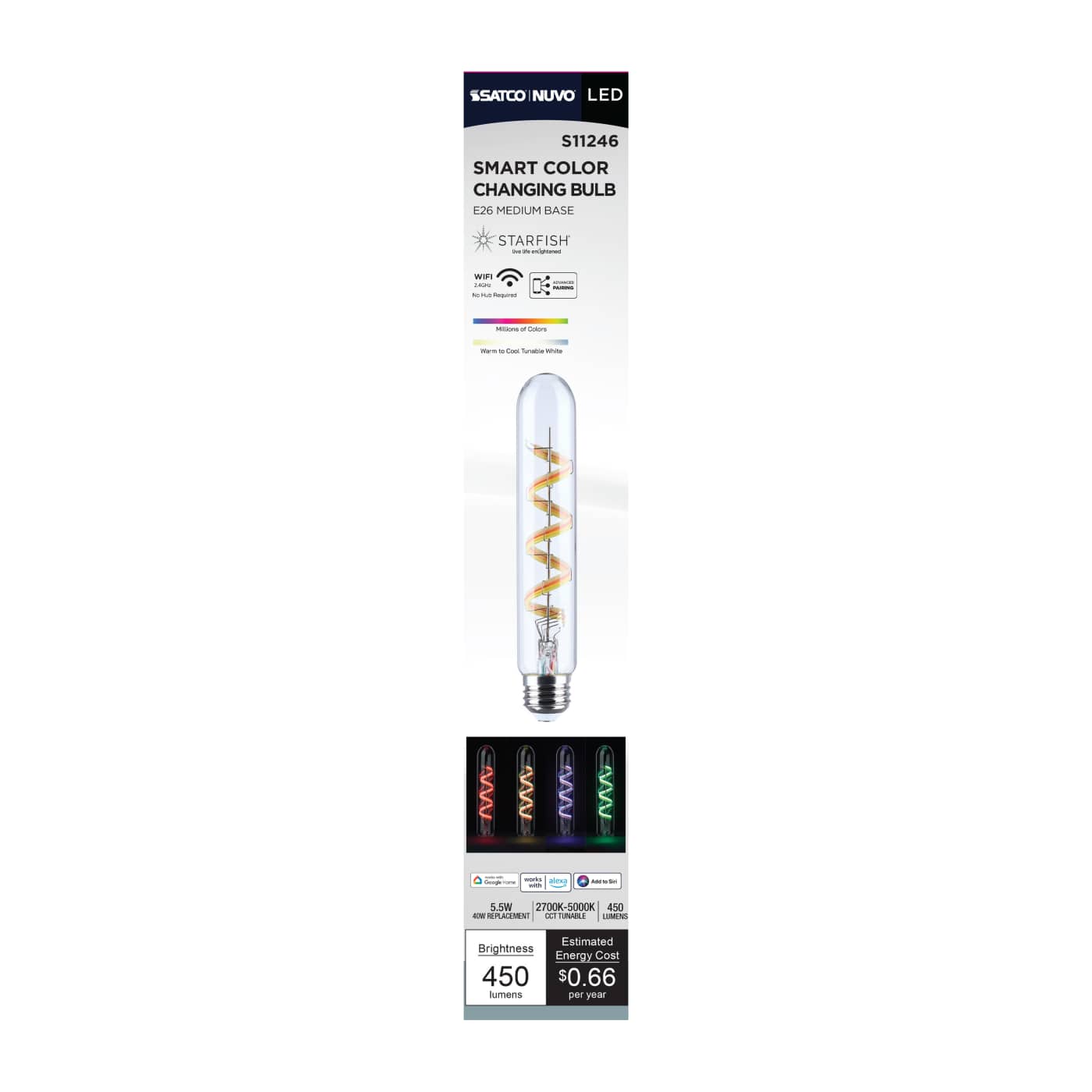 T9/5.5W/LED/RGBTW/SF/CL/E26 - S11246