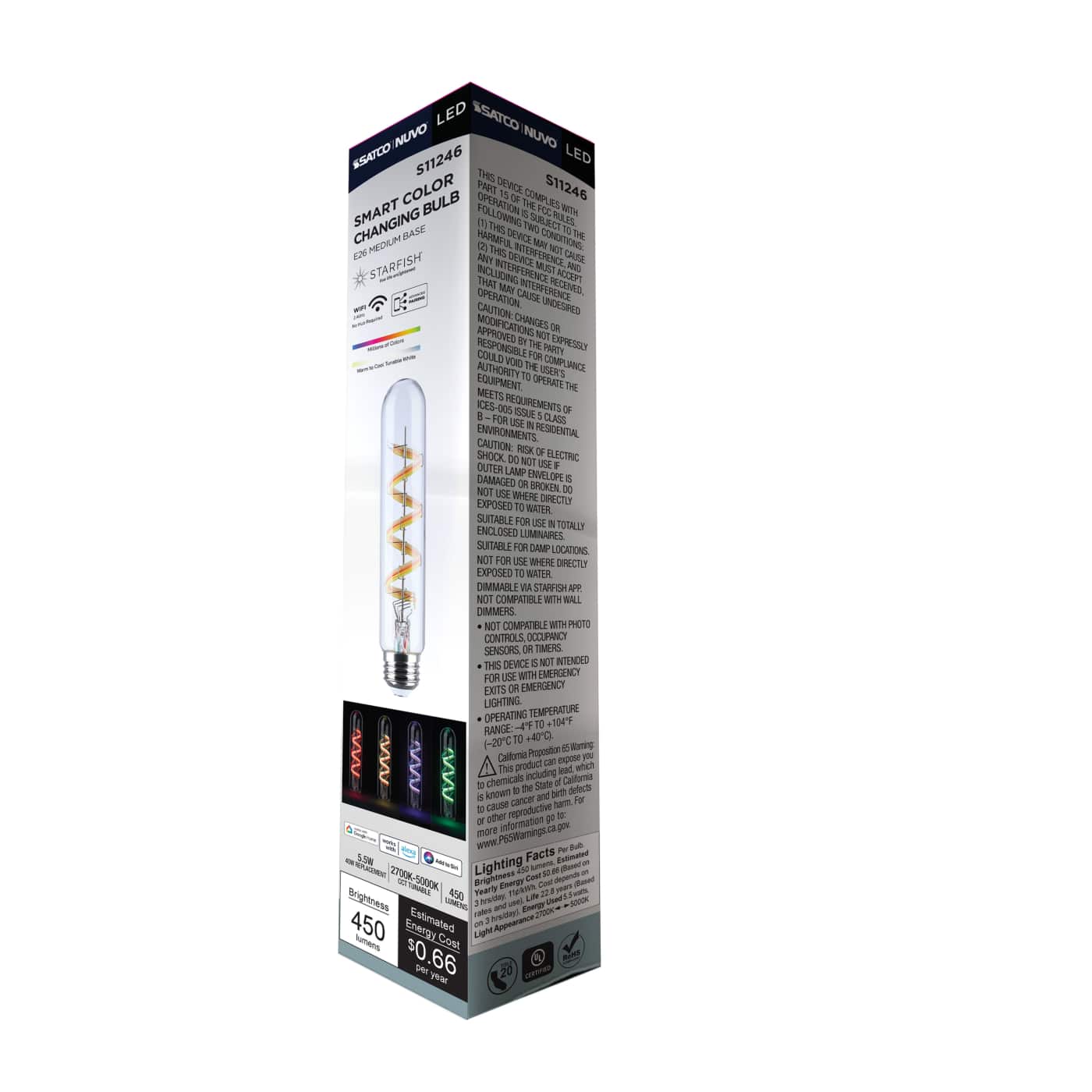 T9/5.5W/LED/RGBTW/SF/CL/E26 - S11246