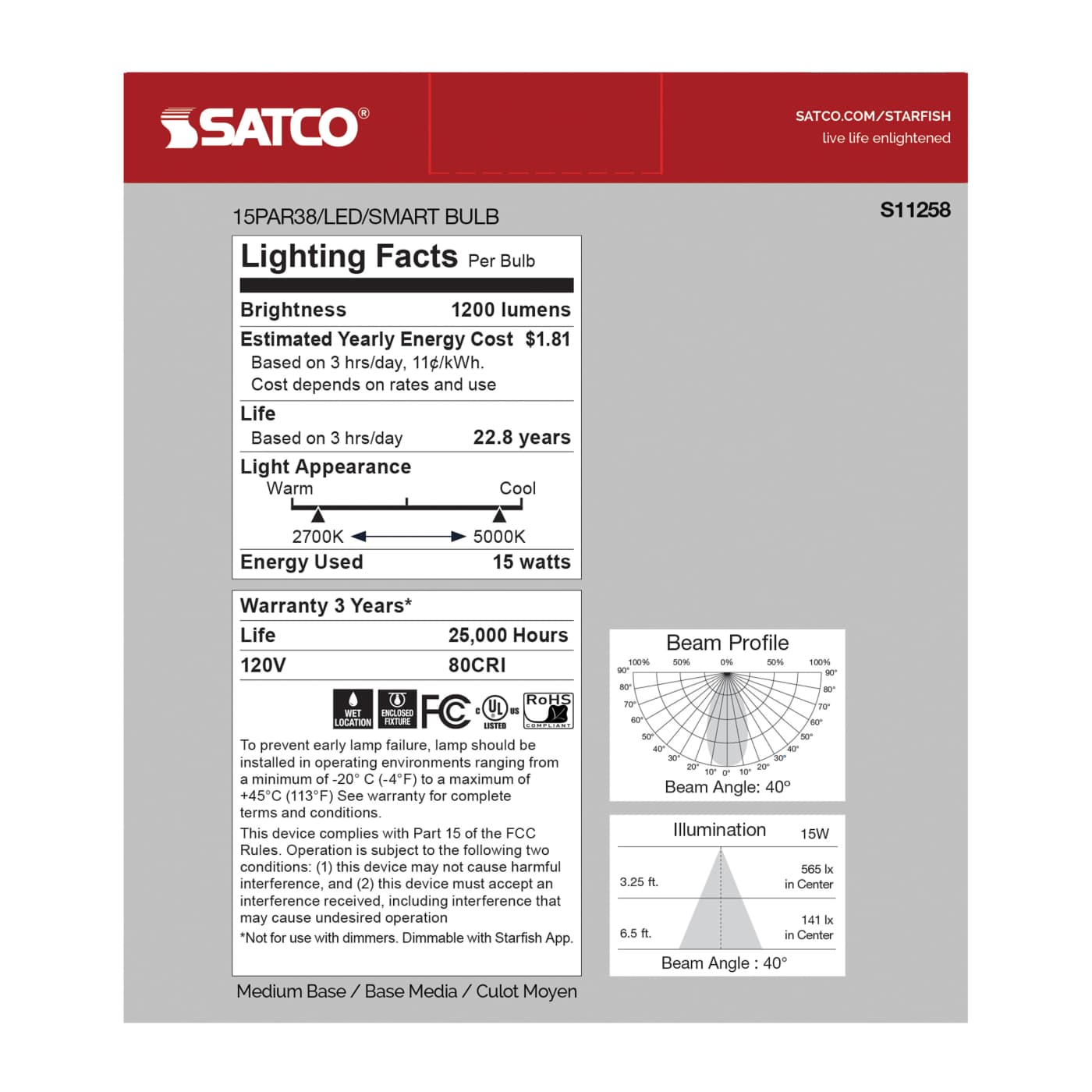 5PAR38/LED/RGB/TW/SF - S11258