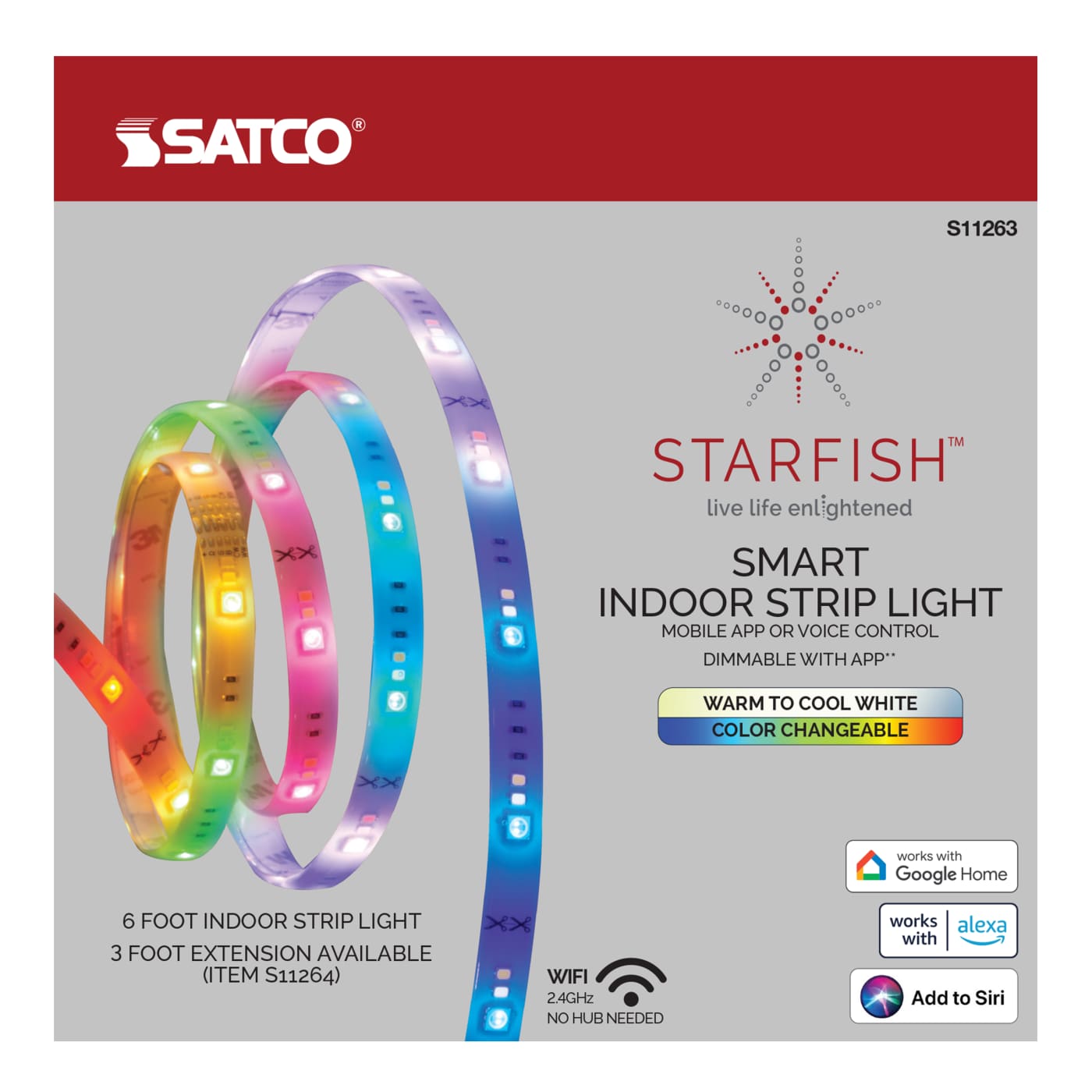 20W/LED/STRIP/IP20/SF/6FT - S11263