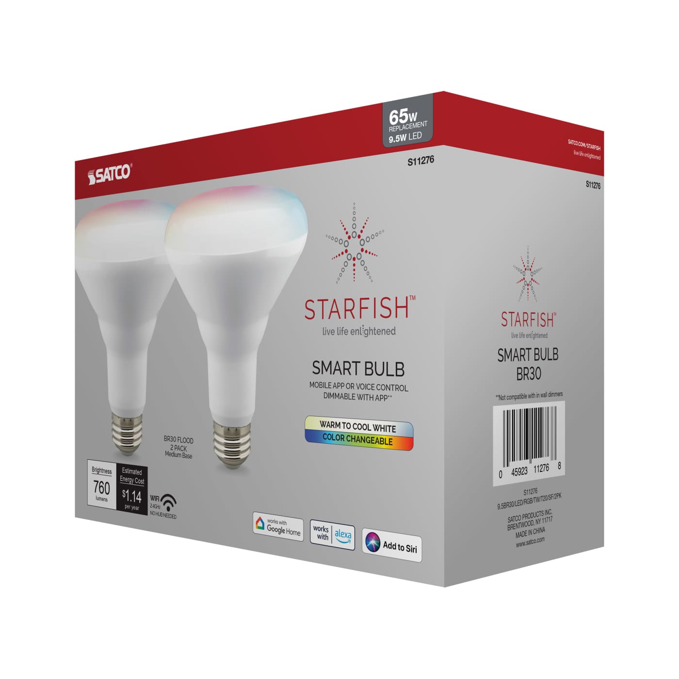 9.5BR30/LED/RGB/TW/T20/SF/2PK - S11276