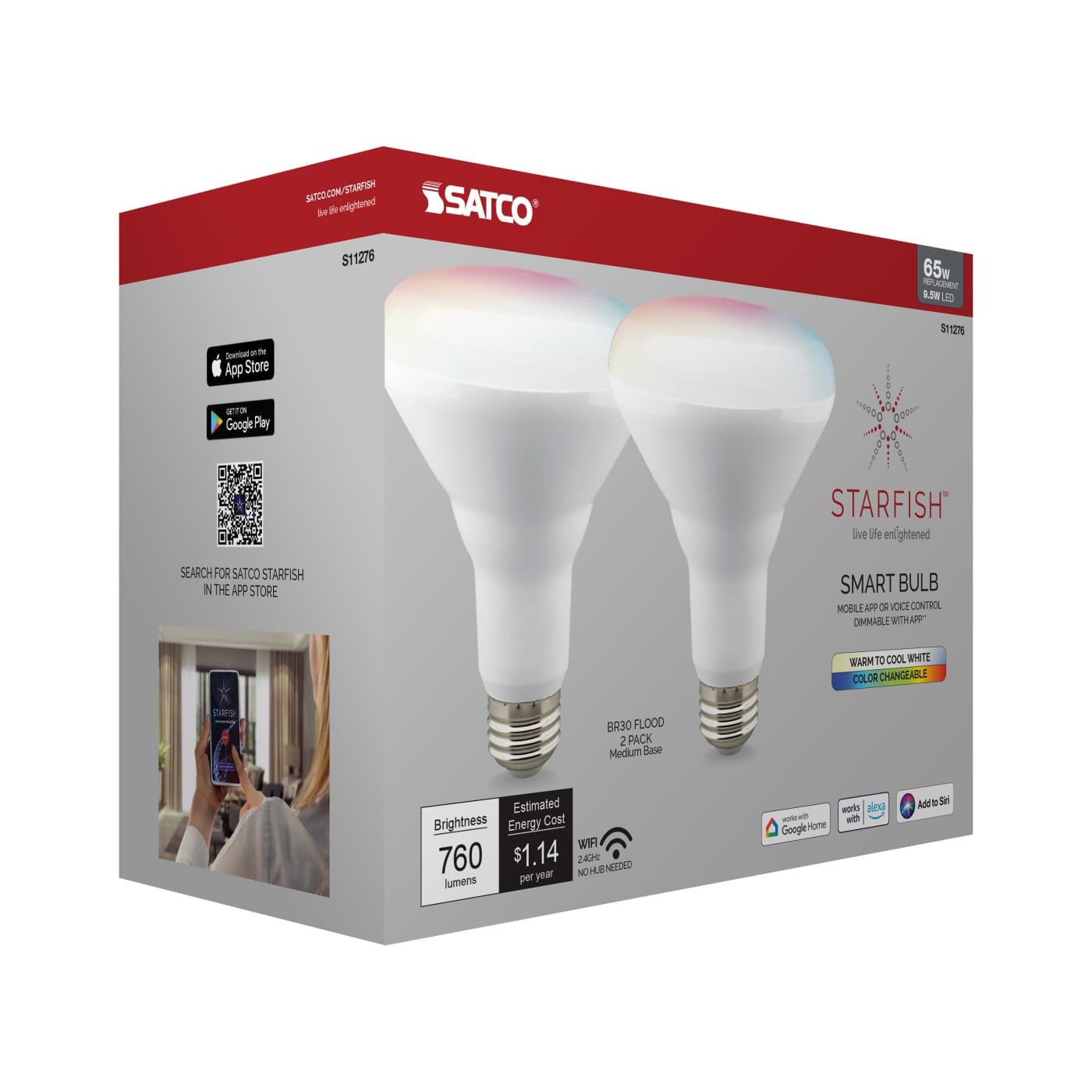 9.5BR30/LED/RGB/TW/T20/SF/2PK - S11276