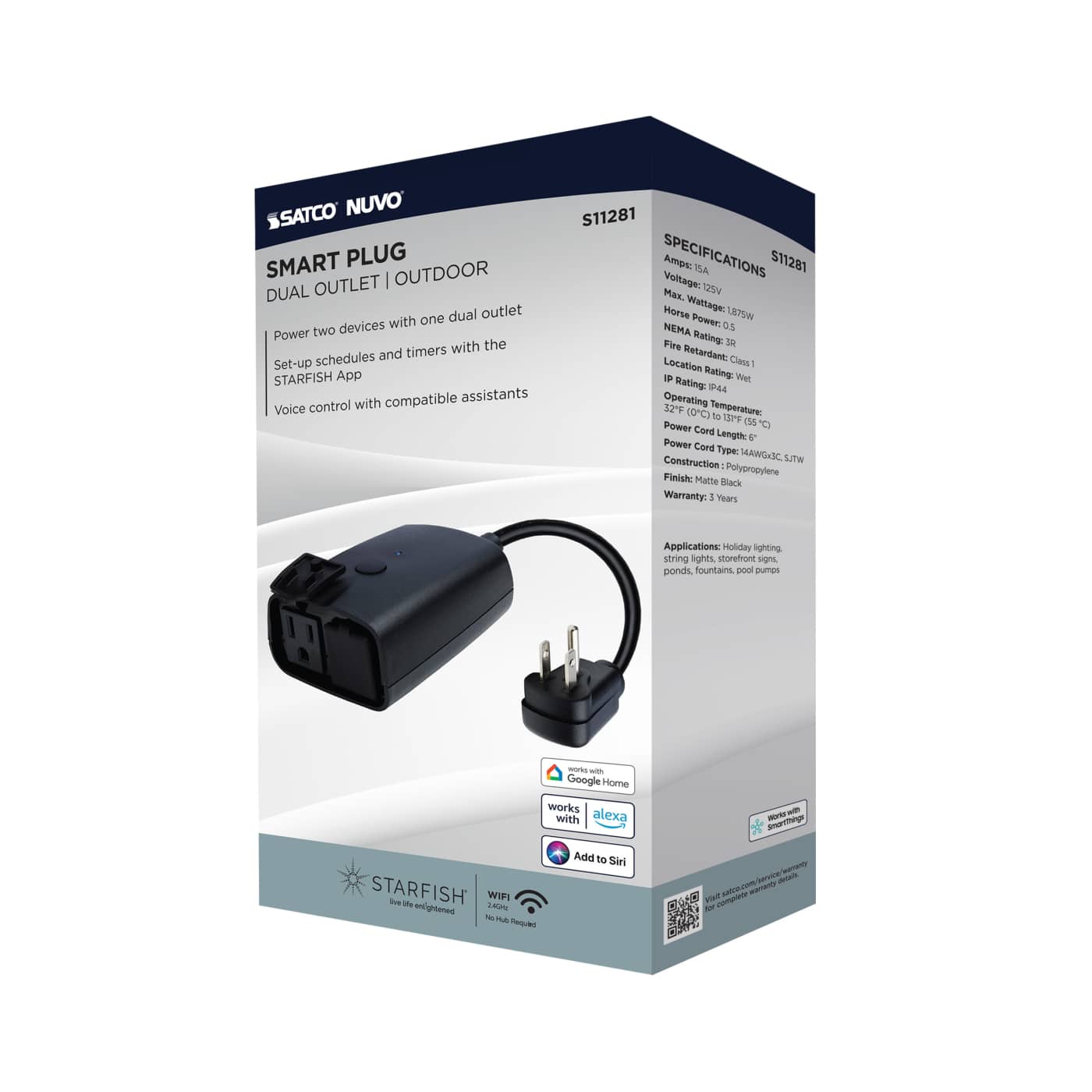 15A SMART OUTDOOR DUAL PLUG - S11281