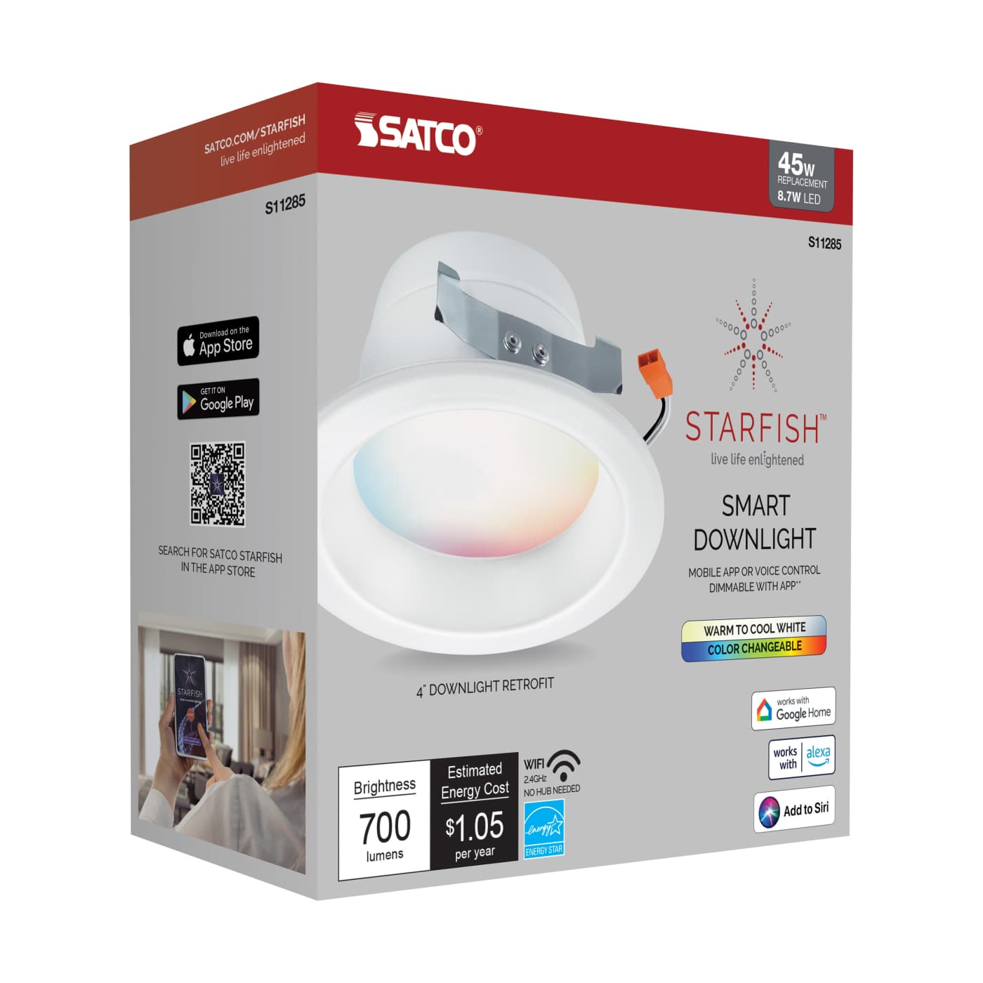 8.7W/LED/RDL/4/RGB/TW/T20/JA8/ - S11285