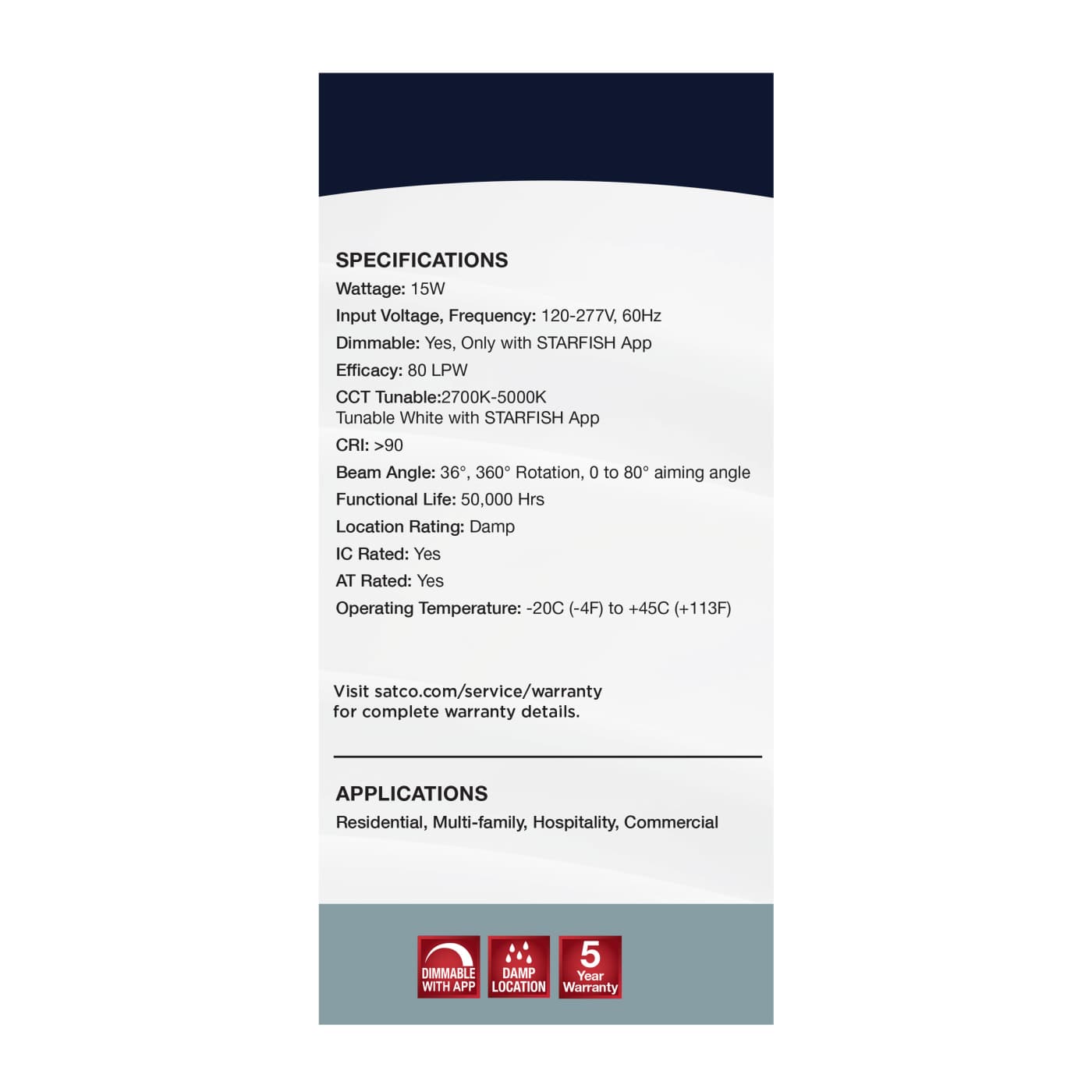 15WLED/GBL/6/RGBW/RND/WH - S11295