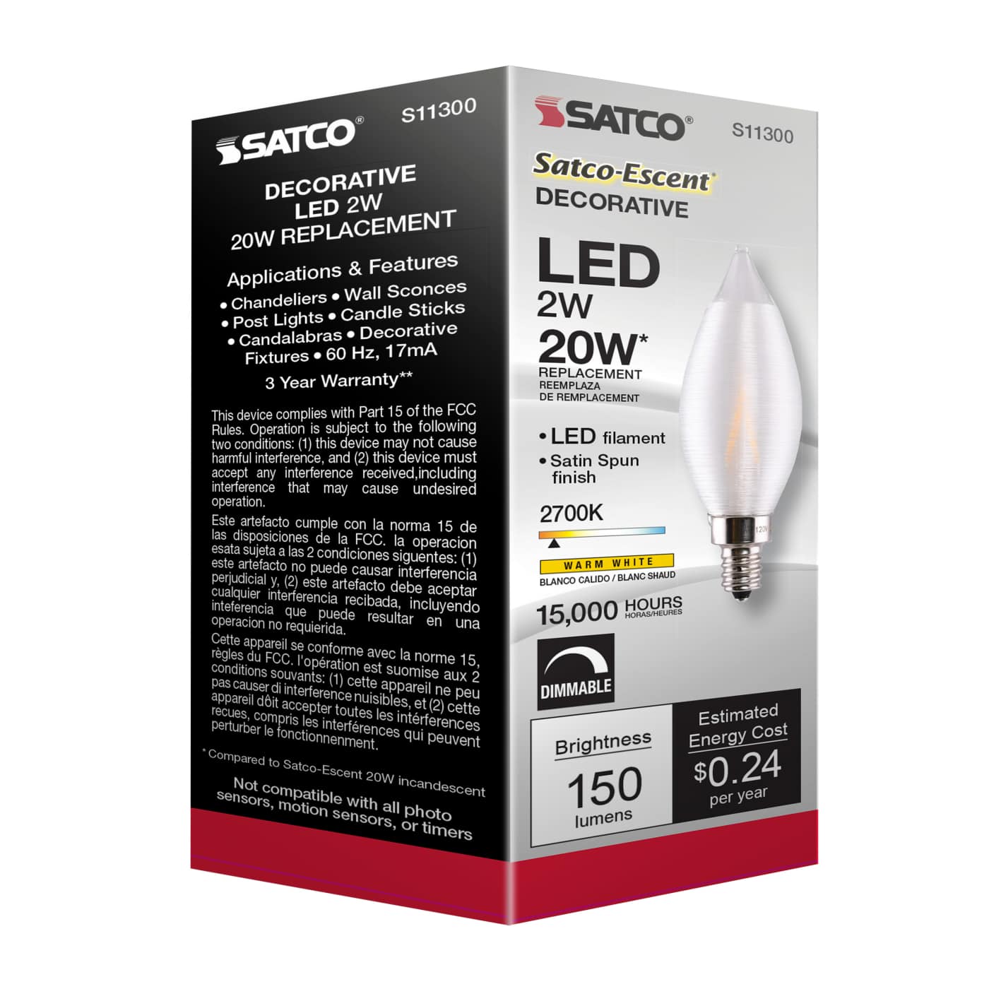 2CA11/LED/SA/E12/27K/120V - S11300