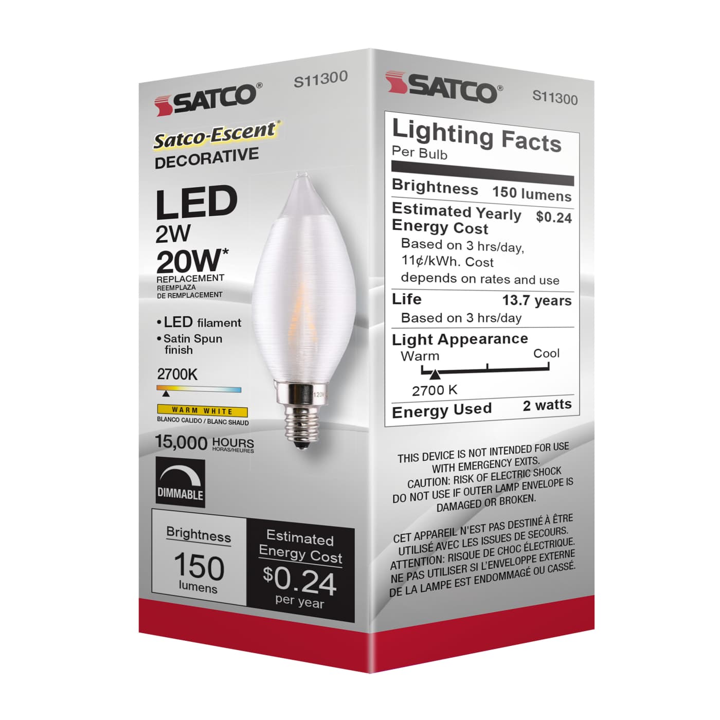 2CA11/LED/SA/E12/27K/120V - S11300