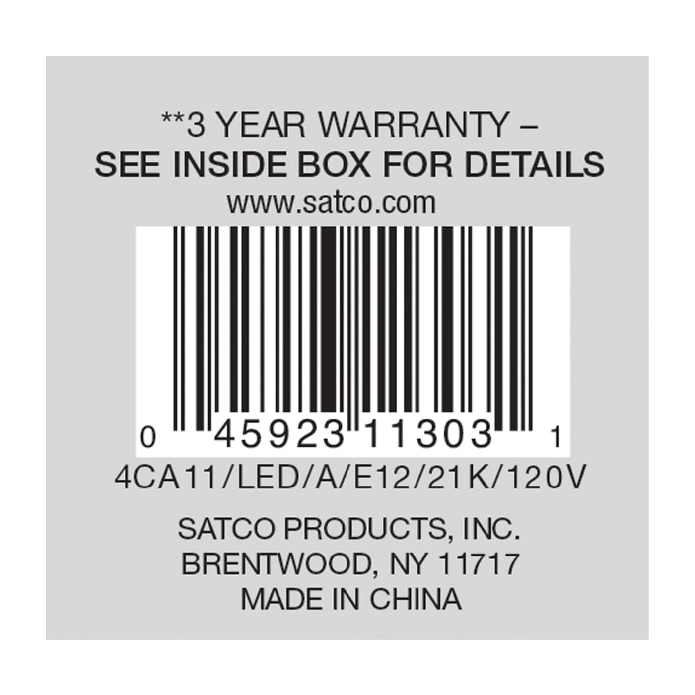 4CA11/LED/A/E12/21K/120V - S11303