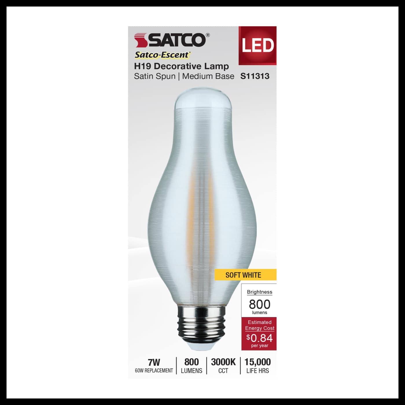 7H19/SS/LED/830/E26/120V - S11313