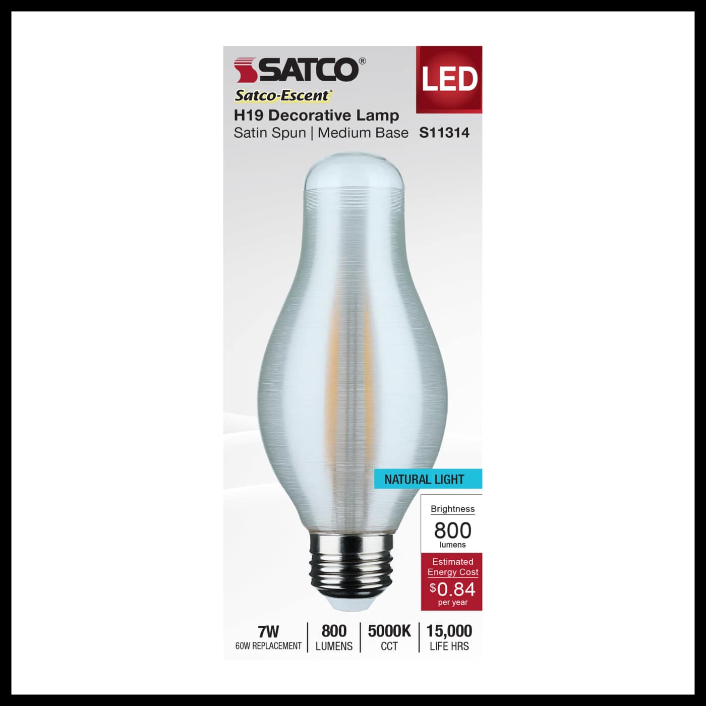 7H19/SS/LED/850/E26/120V - S11314