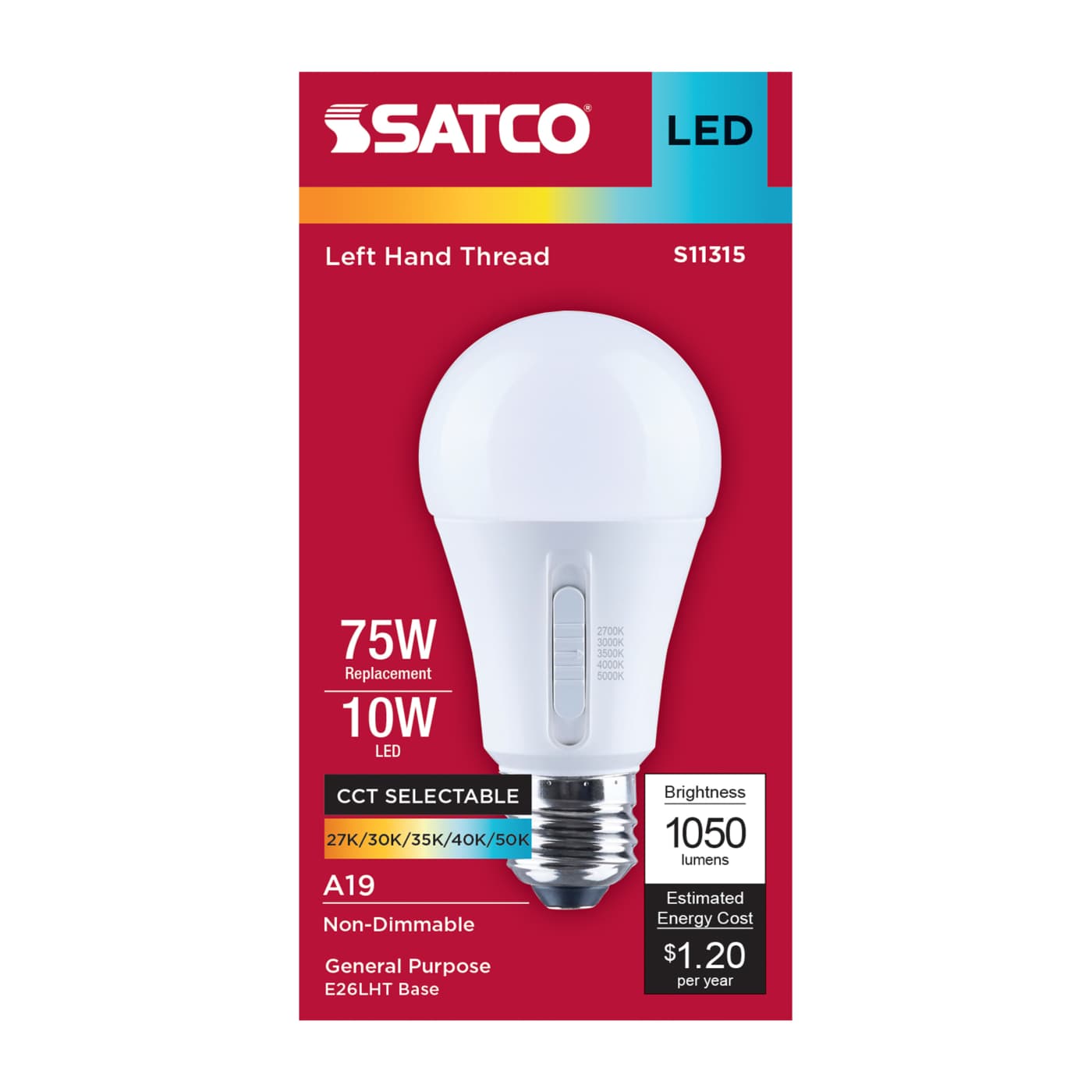 10WA19L/8CCT5/E26/P/ND/LHT/1PK - S11315
