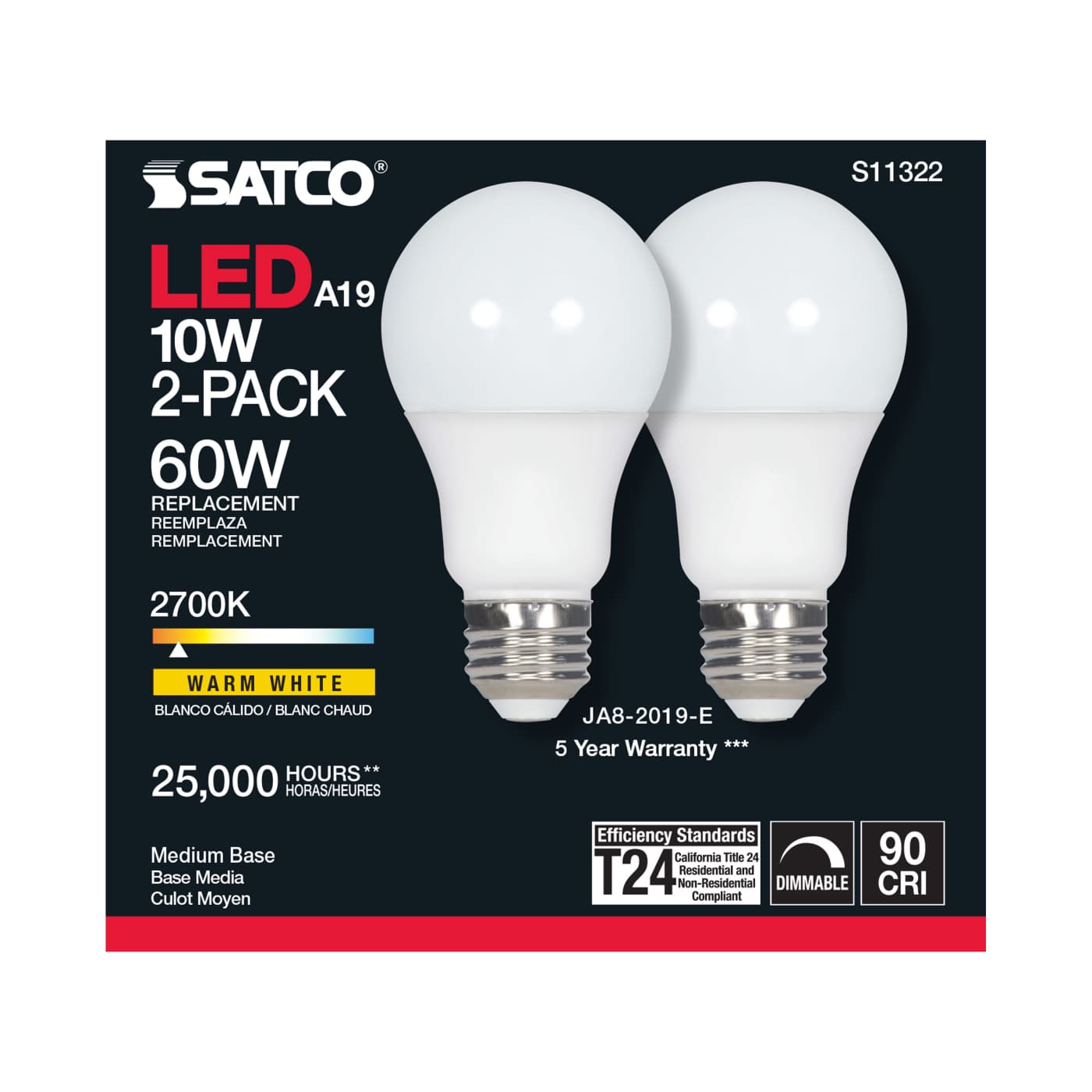 10A19/LED/927/120V/D/2PK - S11322