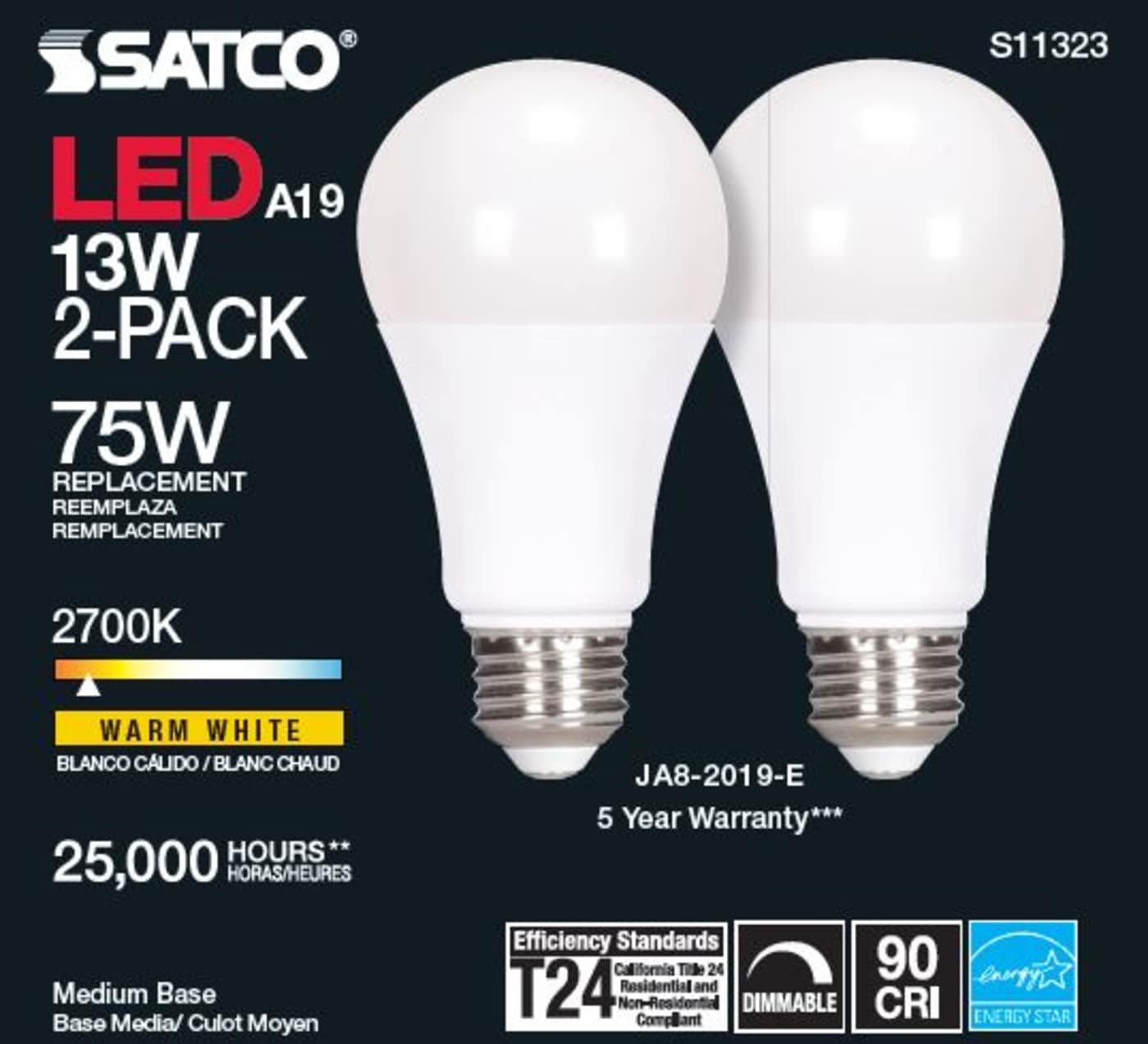 13A19/LED/927/120V/D/2PK - S11323