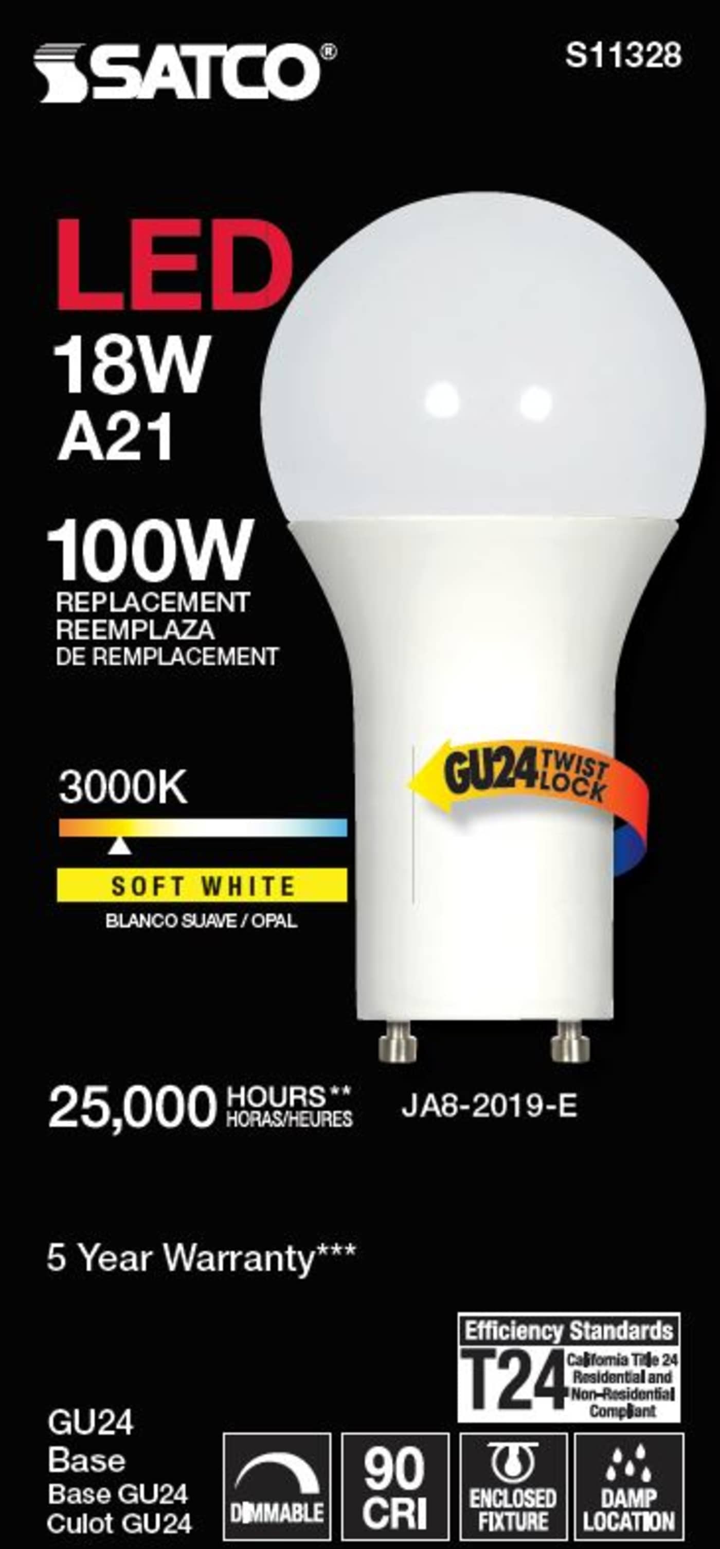 18A21/LED/930/120V/D/GU24 - S11328