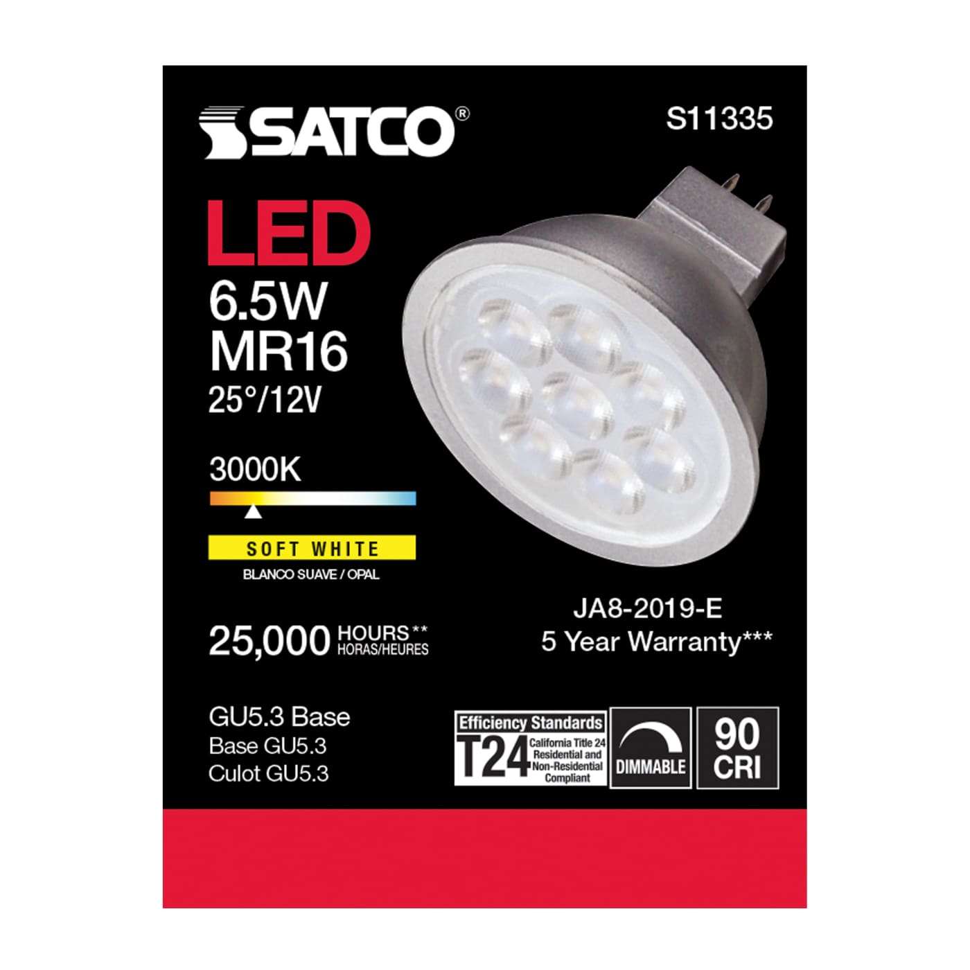 6.5MR16/LED/25'/930/12V - S11335