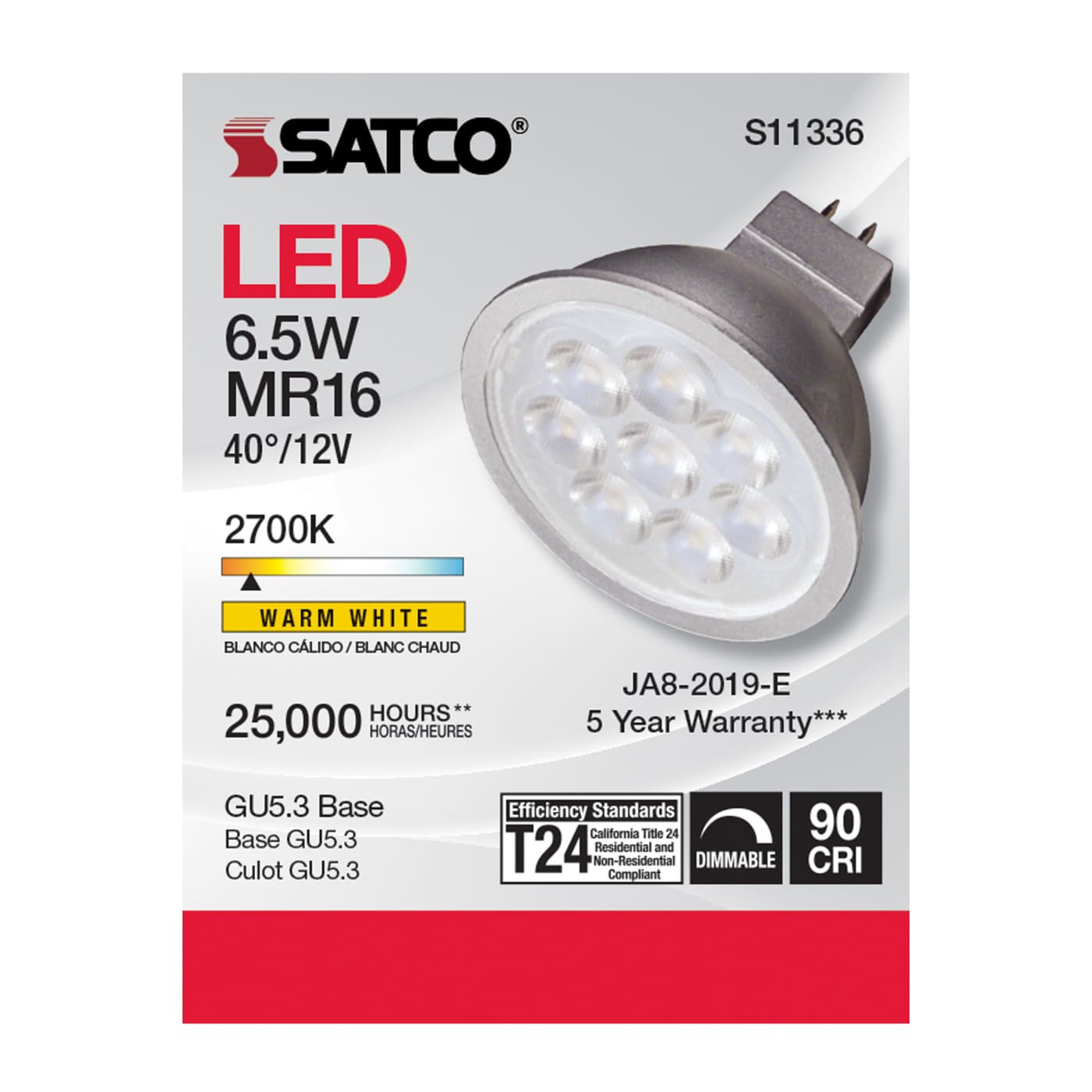 6.5MR16/LED/40'/927/12V - S11336