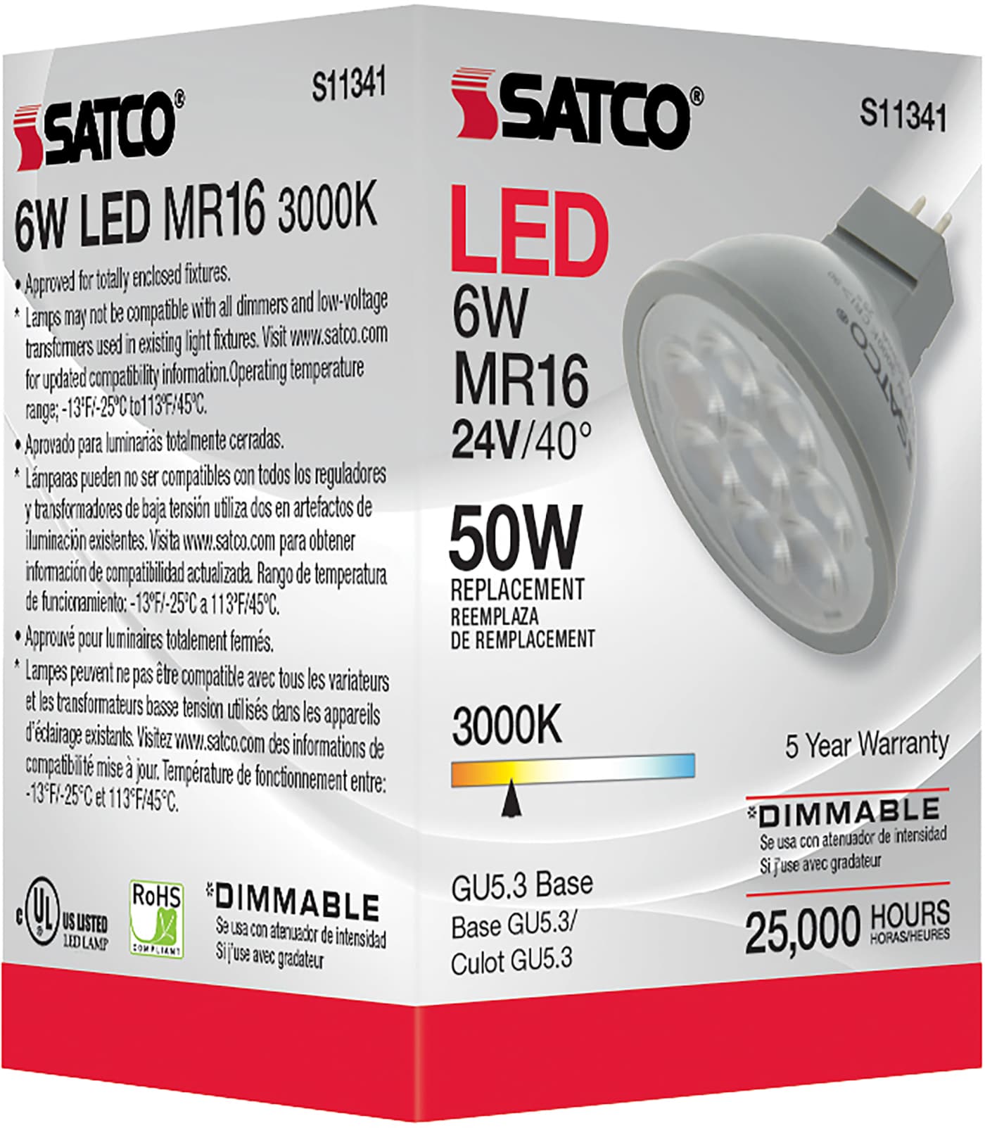 6MR16/LED/40'/830/24V AC/DC - S11341
