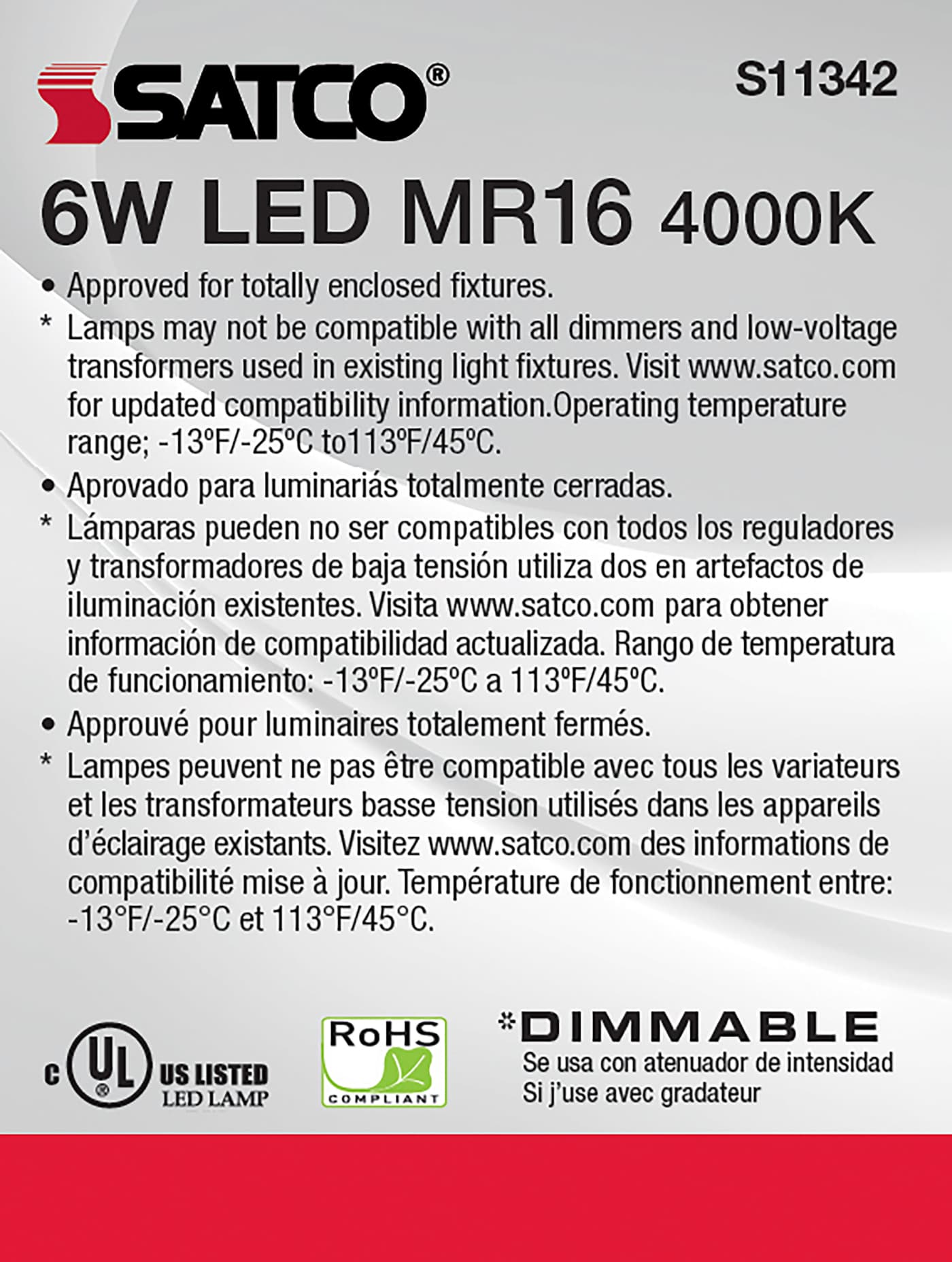 6MR16/LED/40'/840/24V AC/DC - S11342