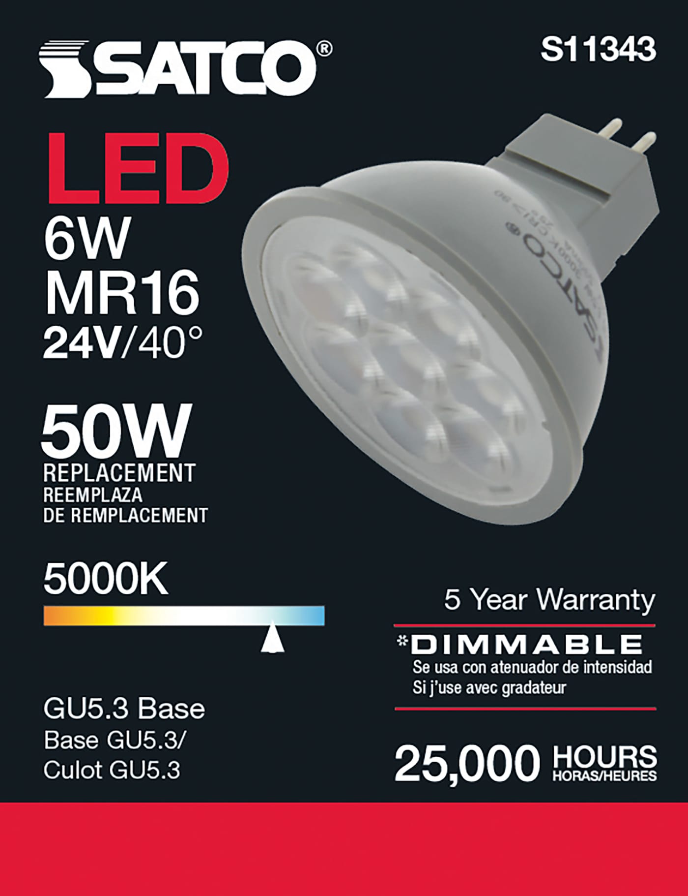6MR16/LED/40'/850/24V AC/DC - S11343