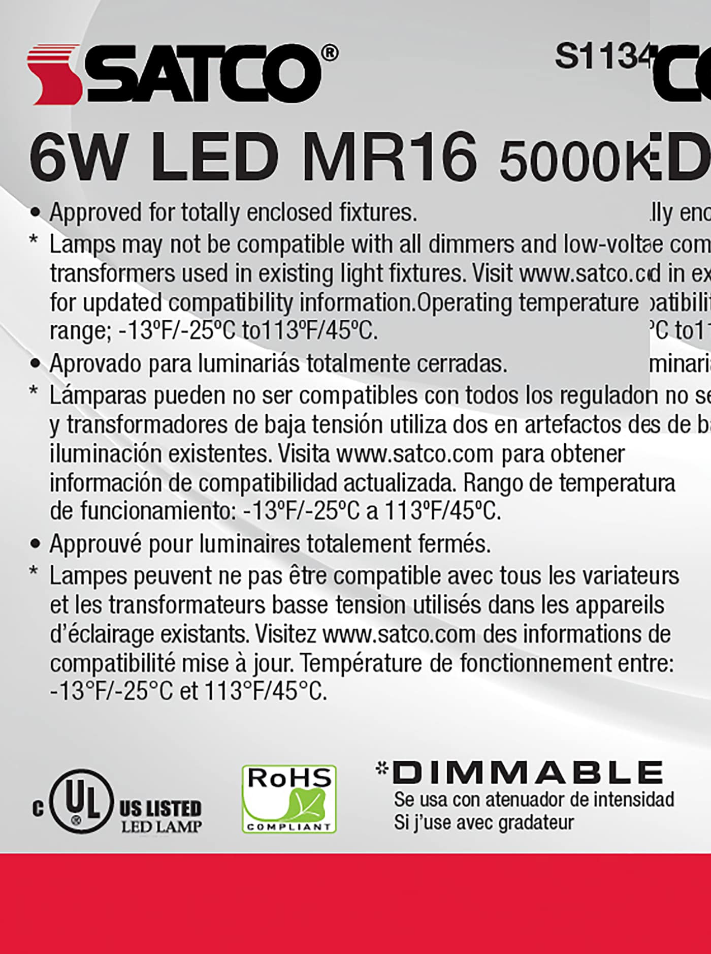 6MR16/LED/40'/850/24V AC/DC - S11343