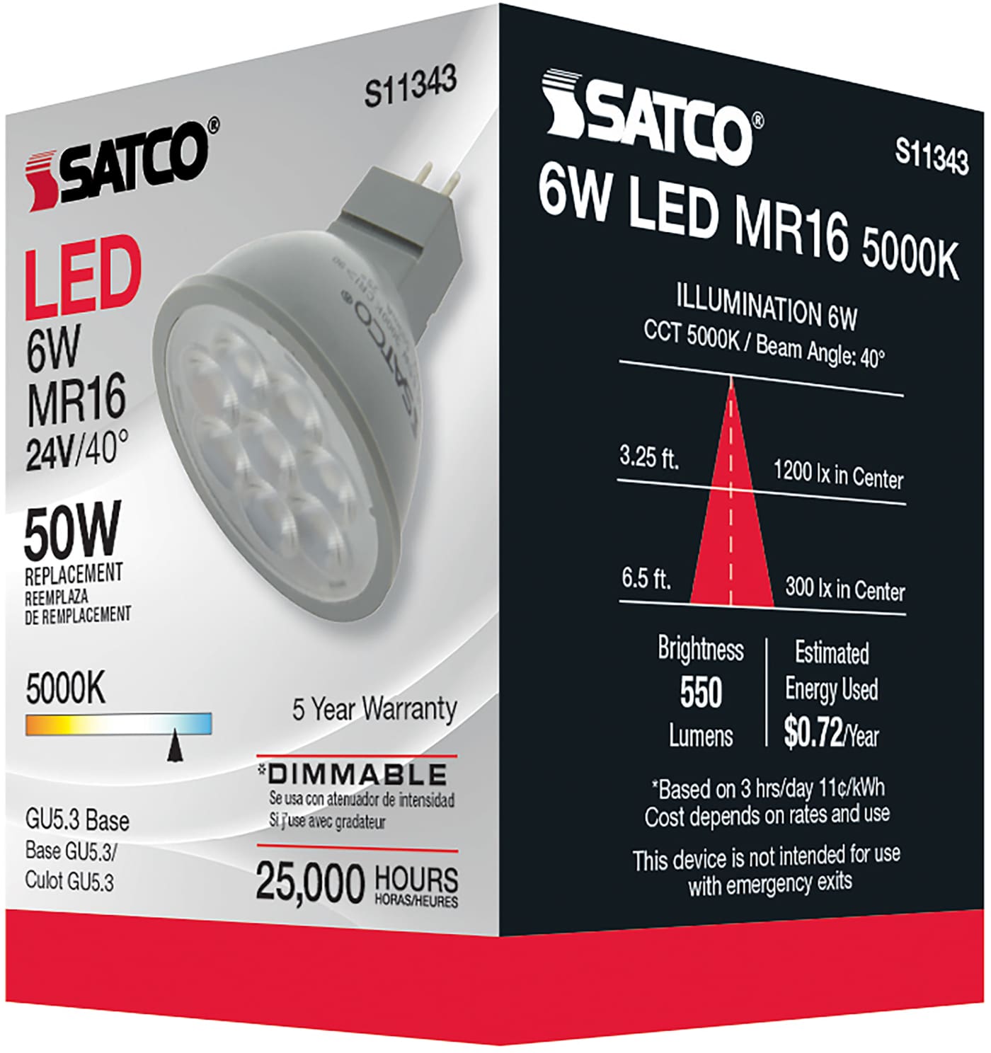 6MR16/LED/40'/850/24V AC/DC - S11343