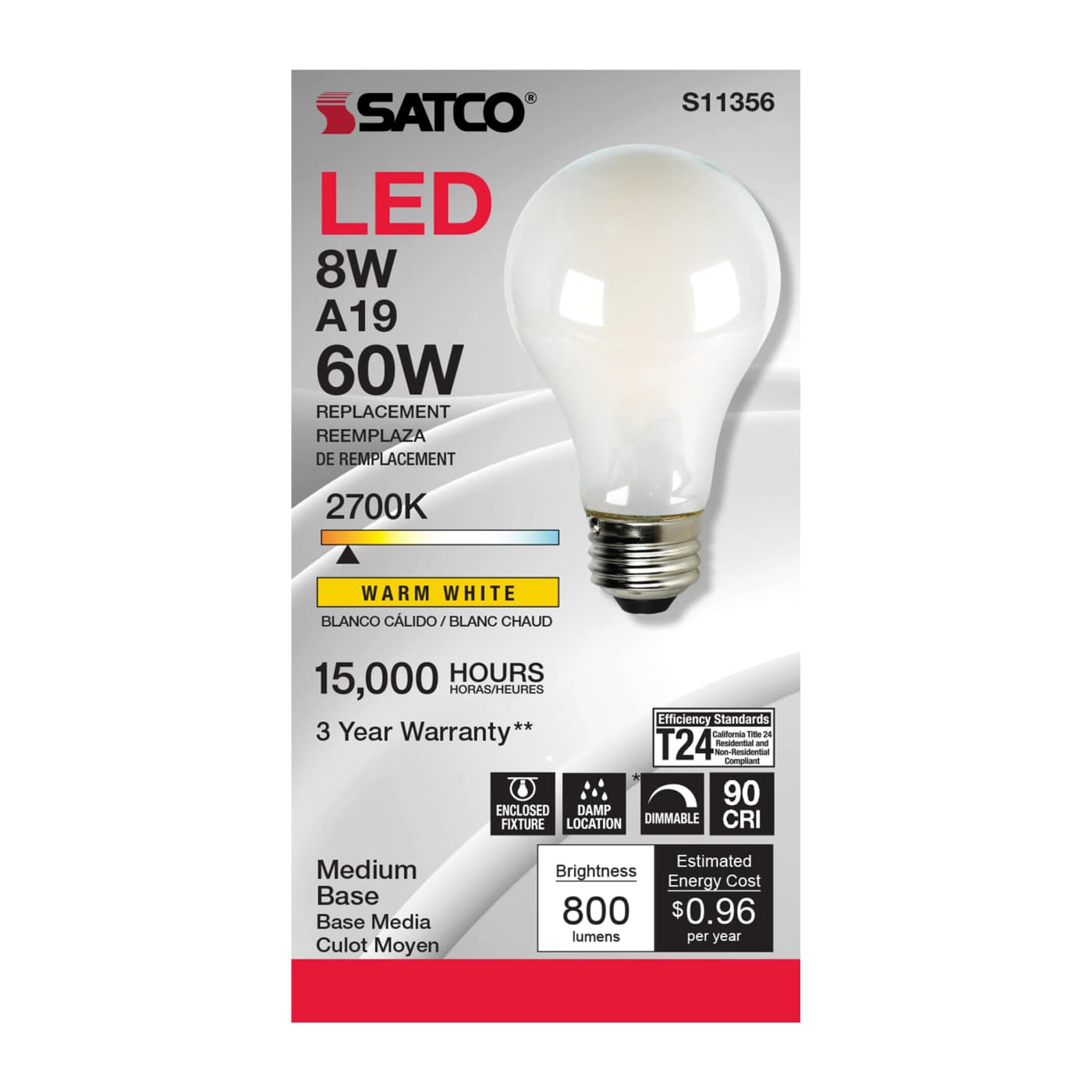 8A19/LED/927/SW/120V - S11356