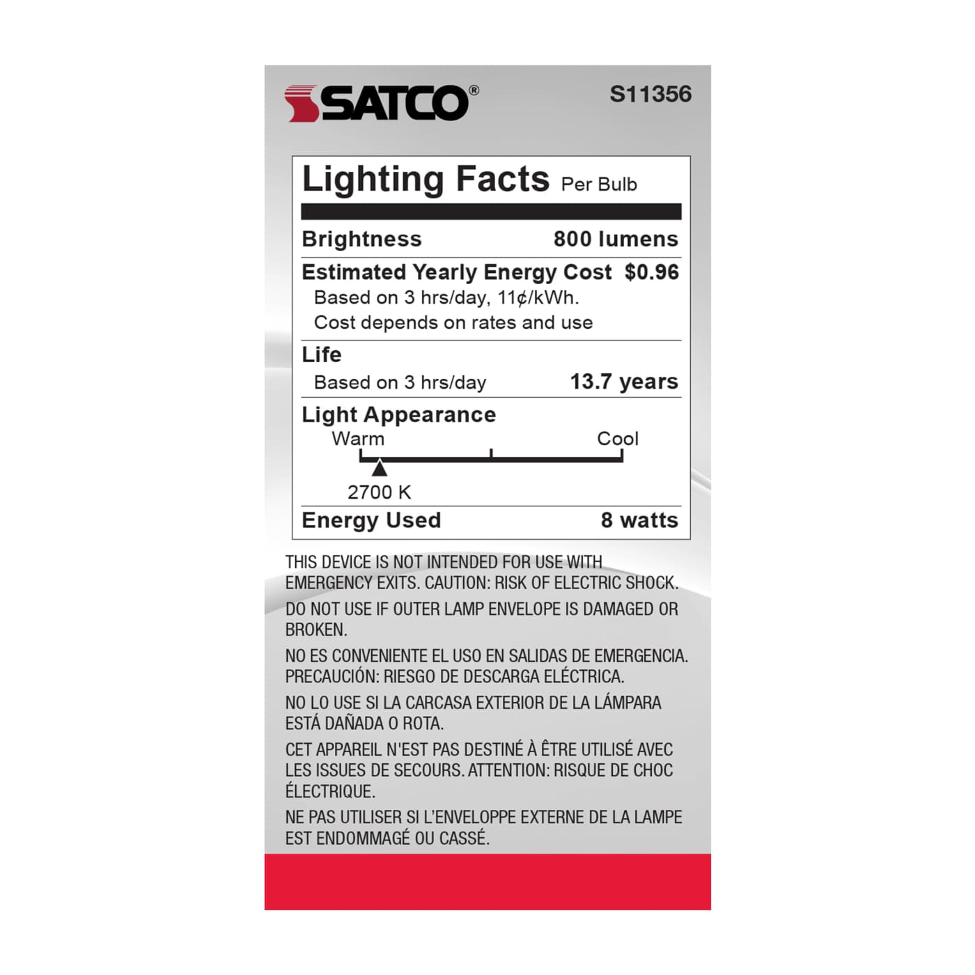 8A19/LED/927/SW/120V - S11356