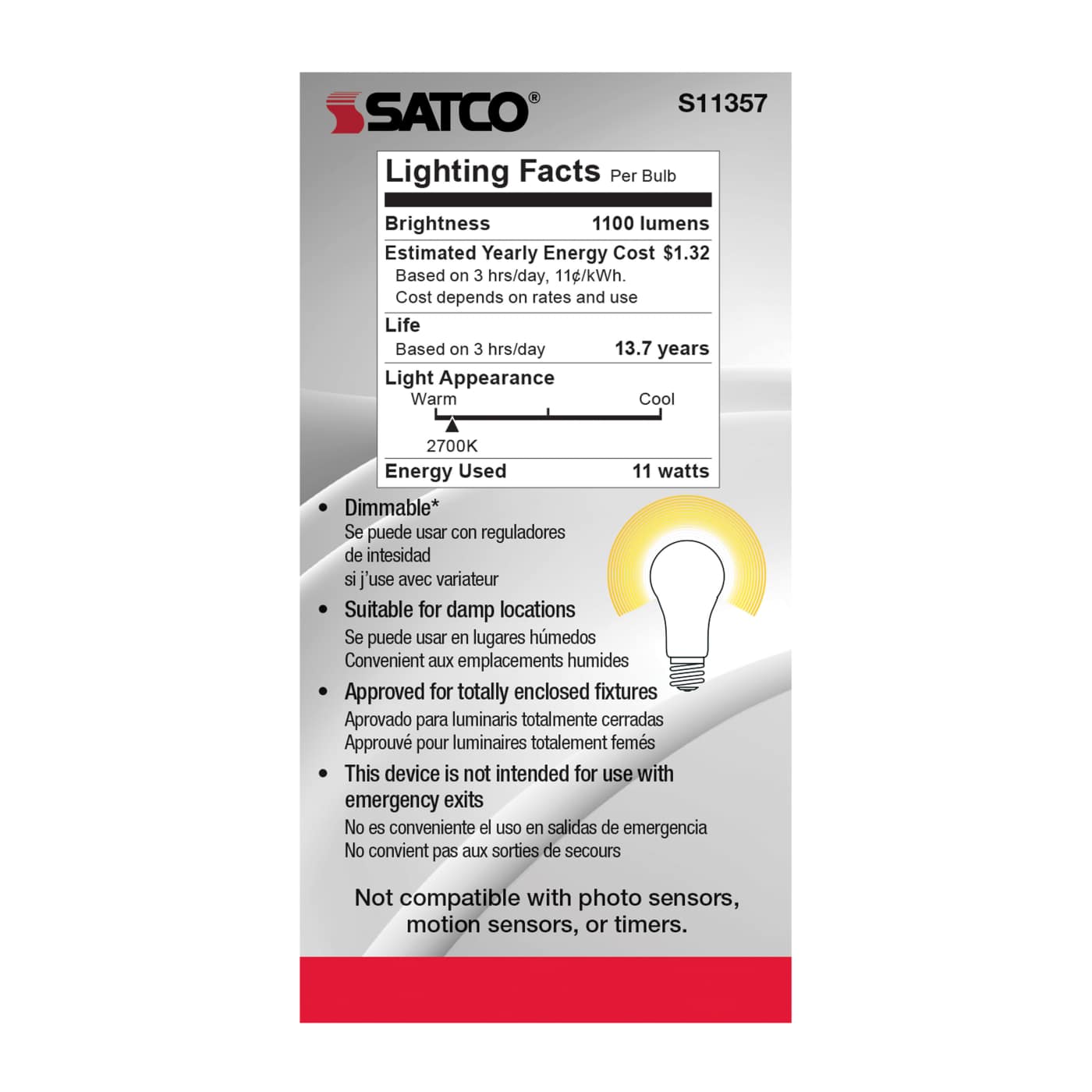 11A19/LED/927/CL/120V - S11357