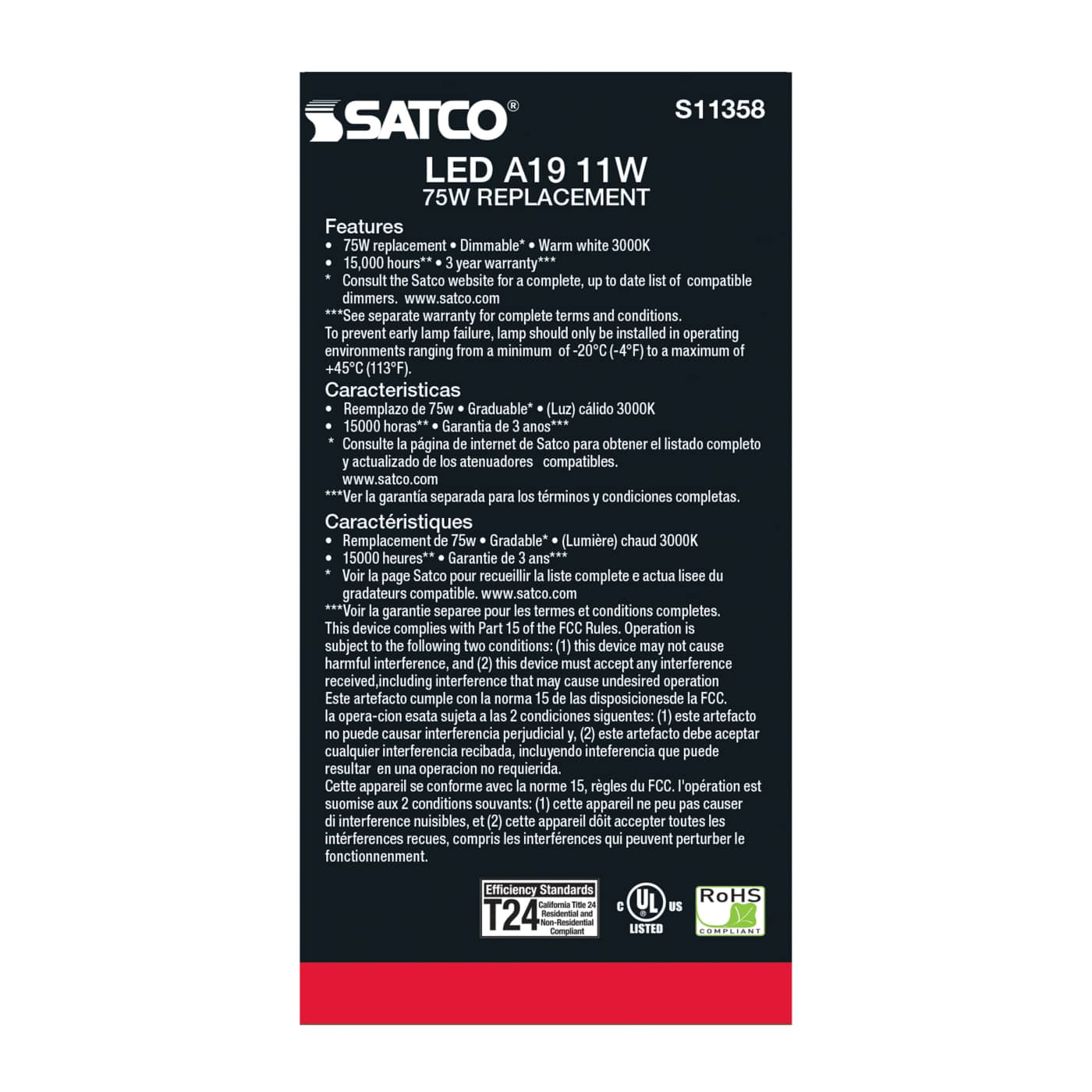 11A19/LED/930/CL/120V - S11358