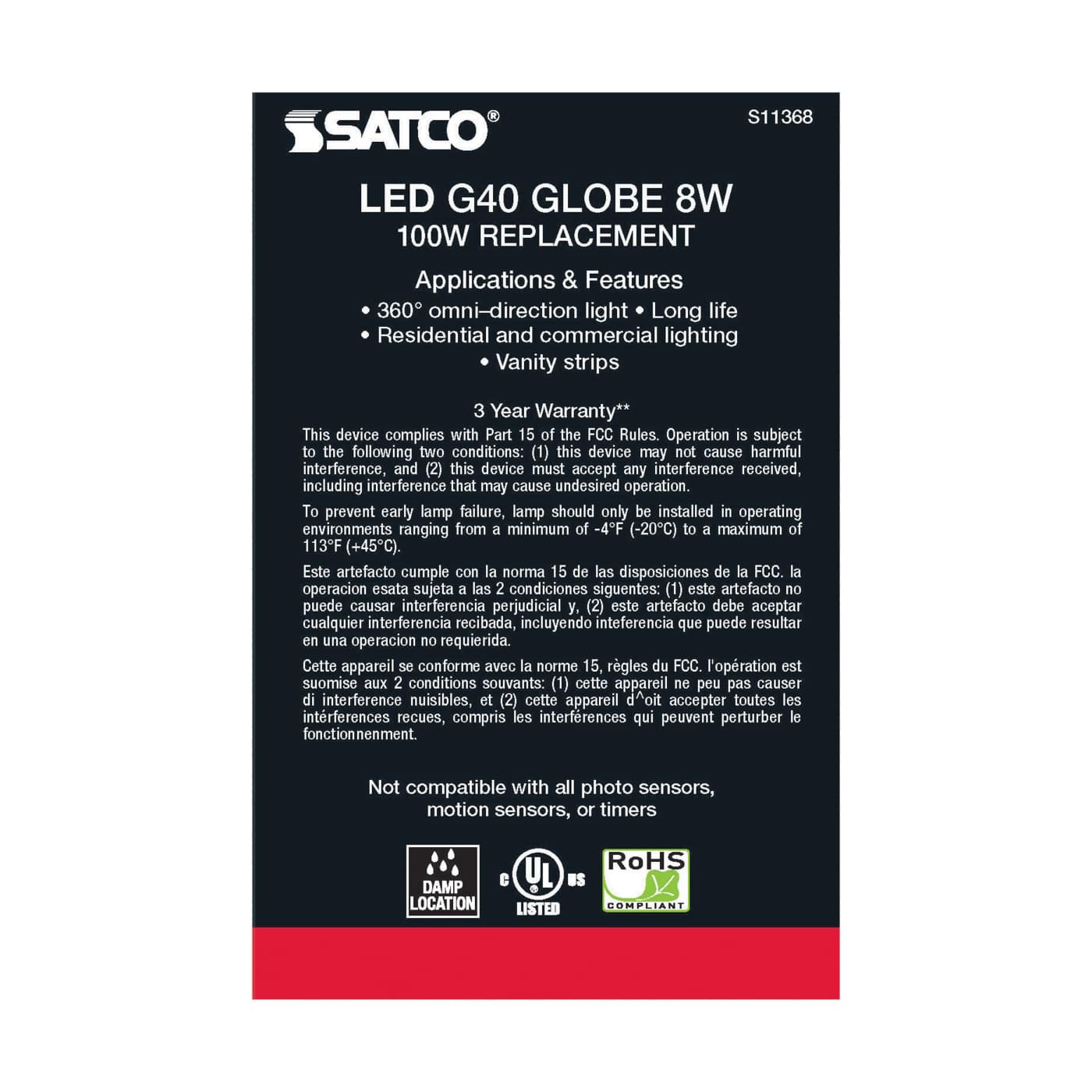 8G40/LED/930/SW/120V - S11368