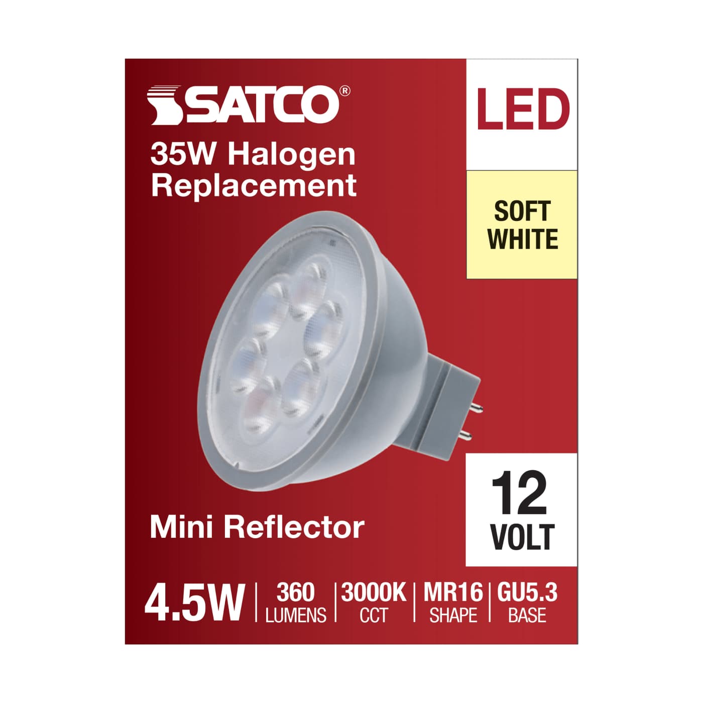 4.5MR16/LED/15'/830/12V - S11389