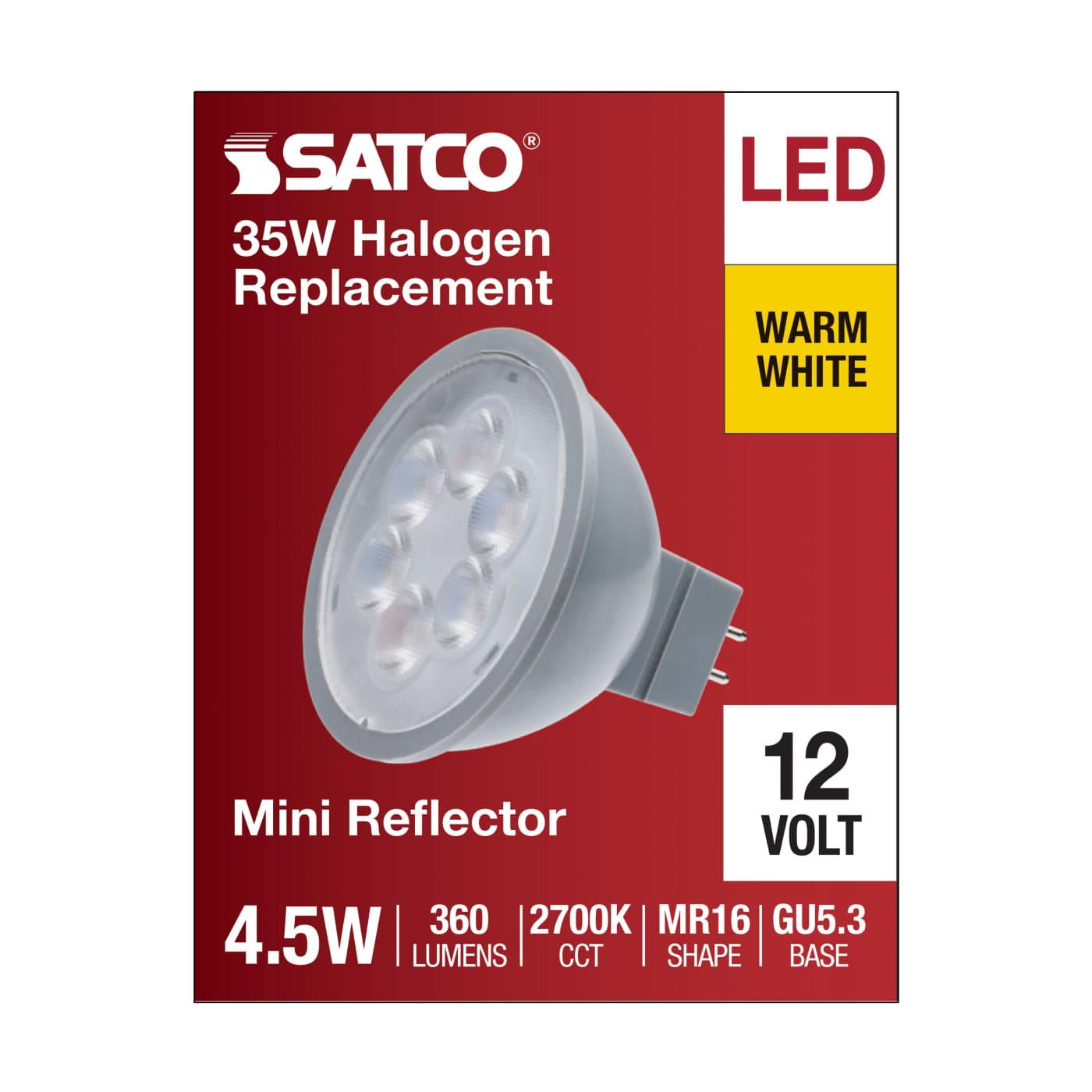 4.5MR16/LED/40'/827/12V - S11391