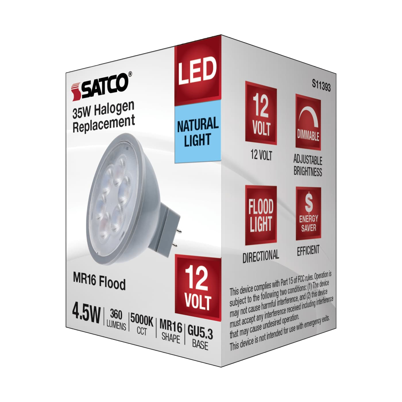 4.5MR16/LED/40'/850/12V - S11395